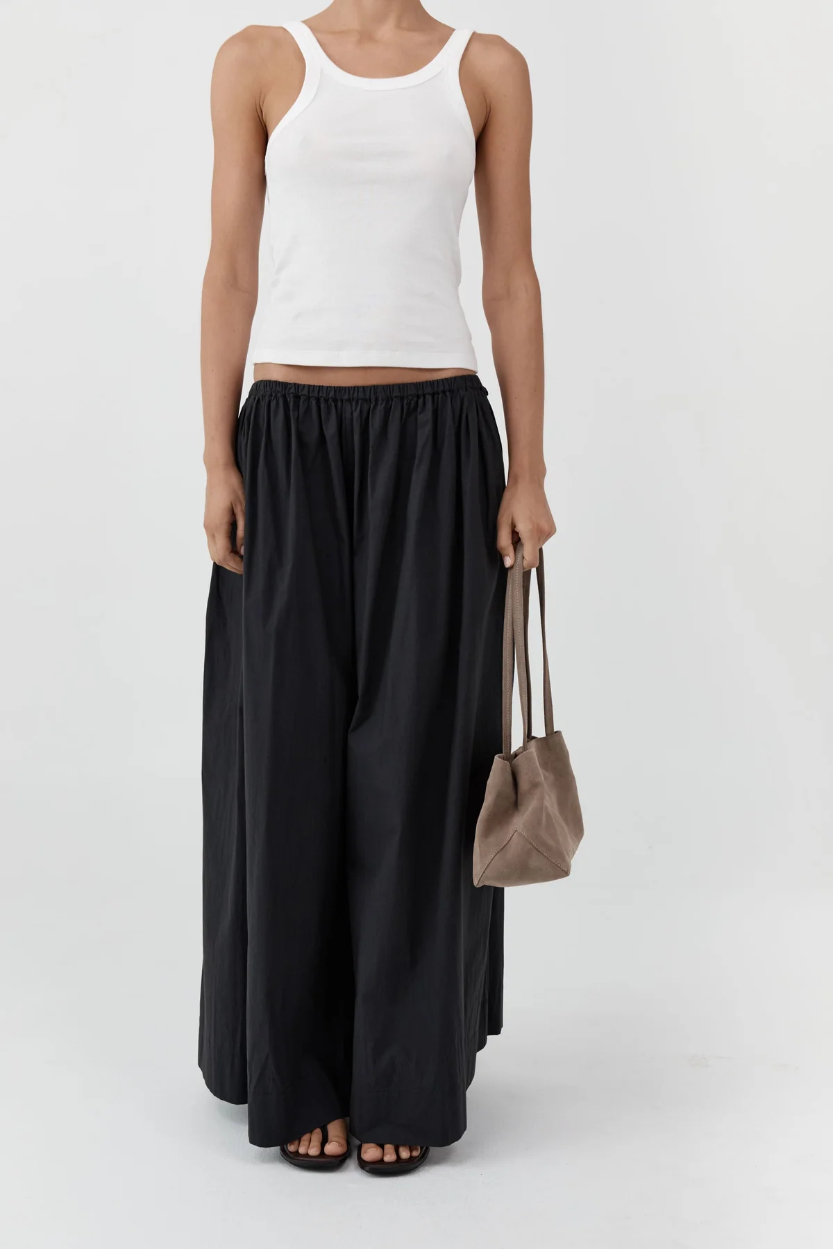 Suede Origami Tote ·Almond