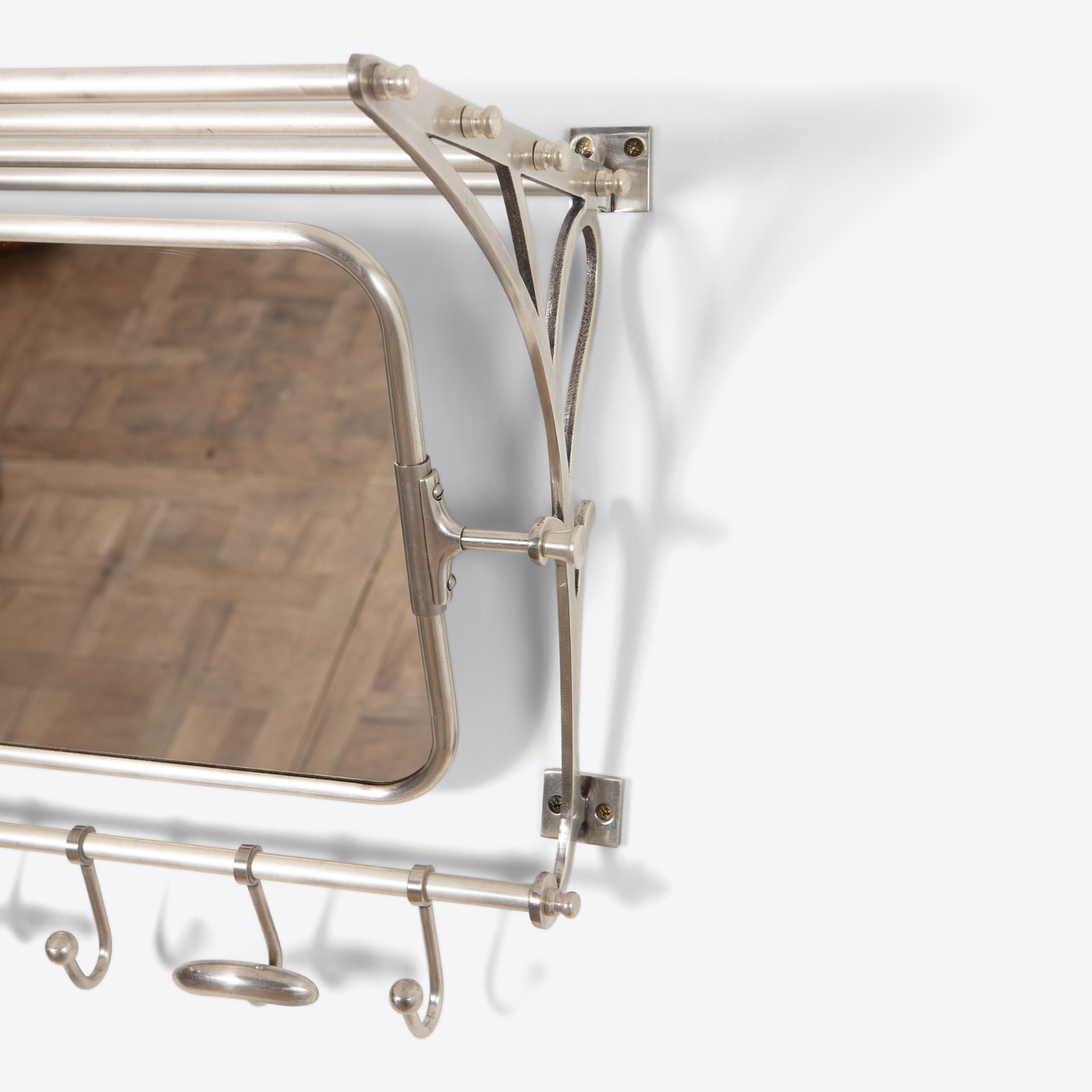 Train Wall Rack with Mirror I