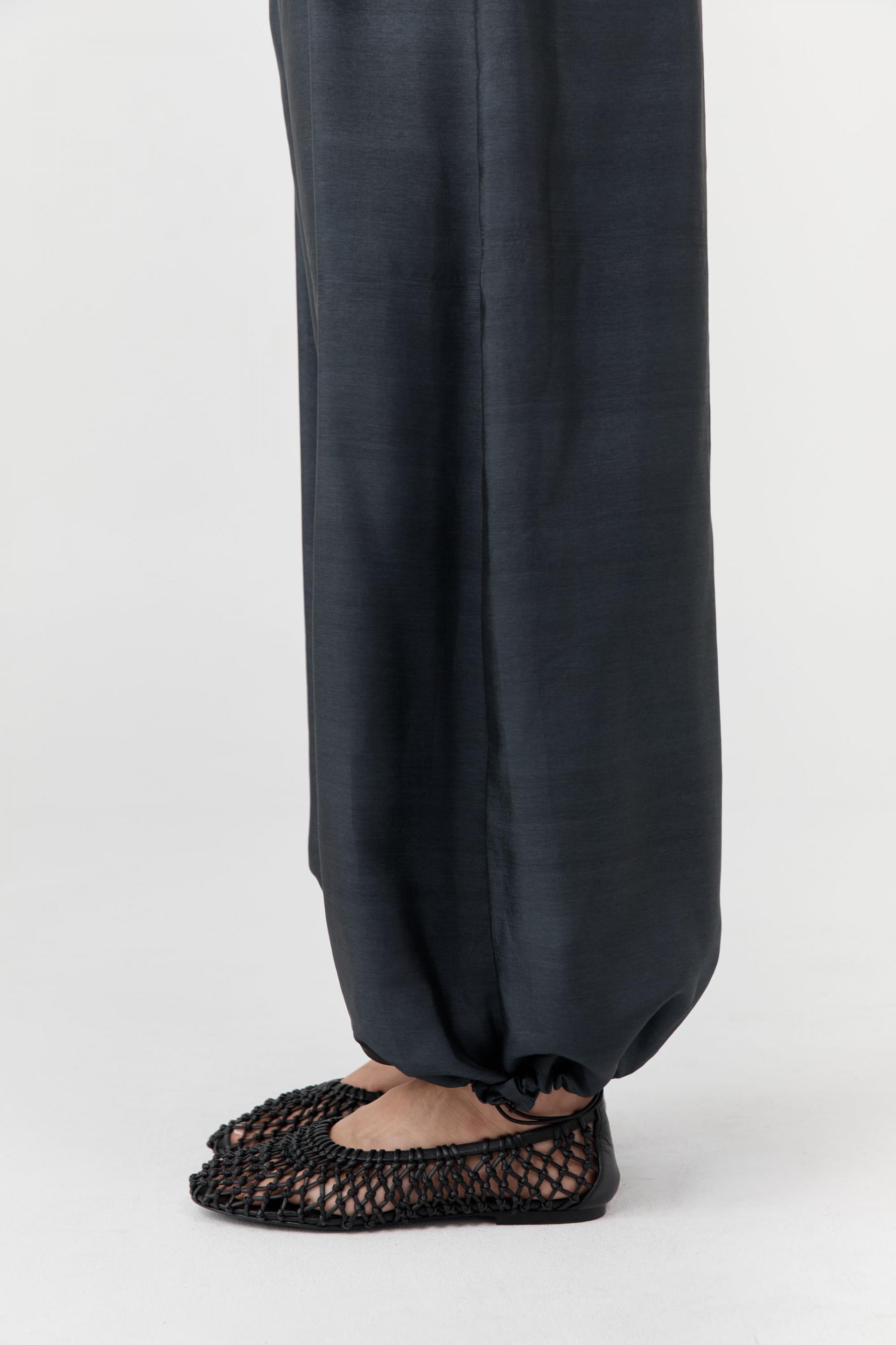 Woven Ballerina Flat · Black