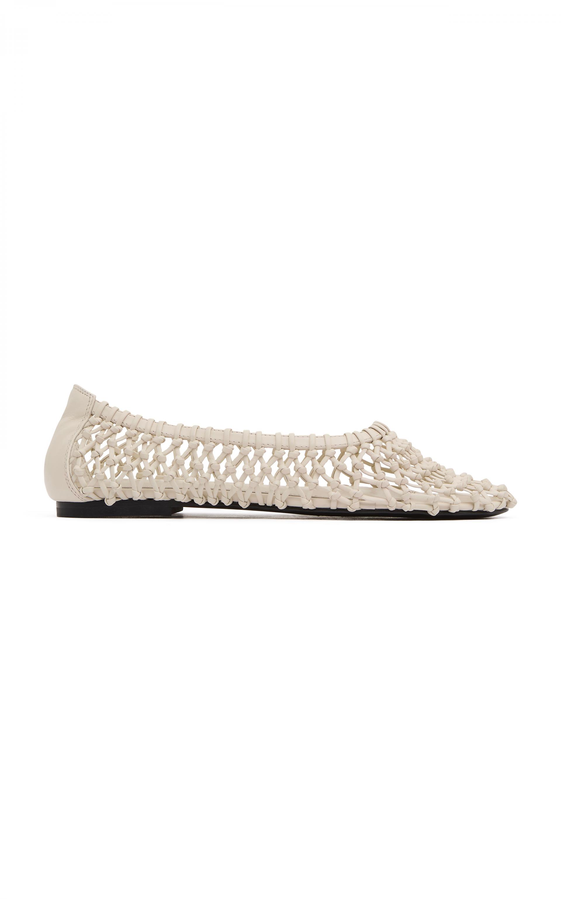 Woven Ballerina Flat · Off White