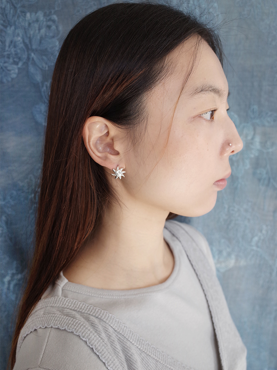 Sun Spiral Stud Earrings