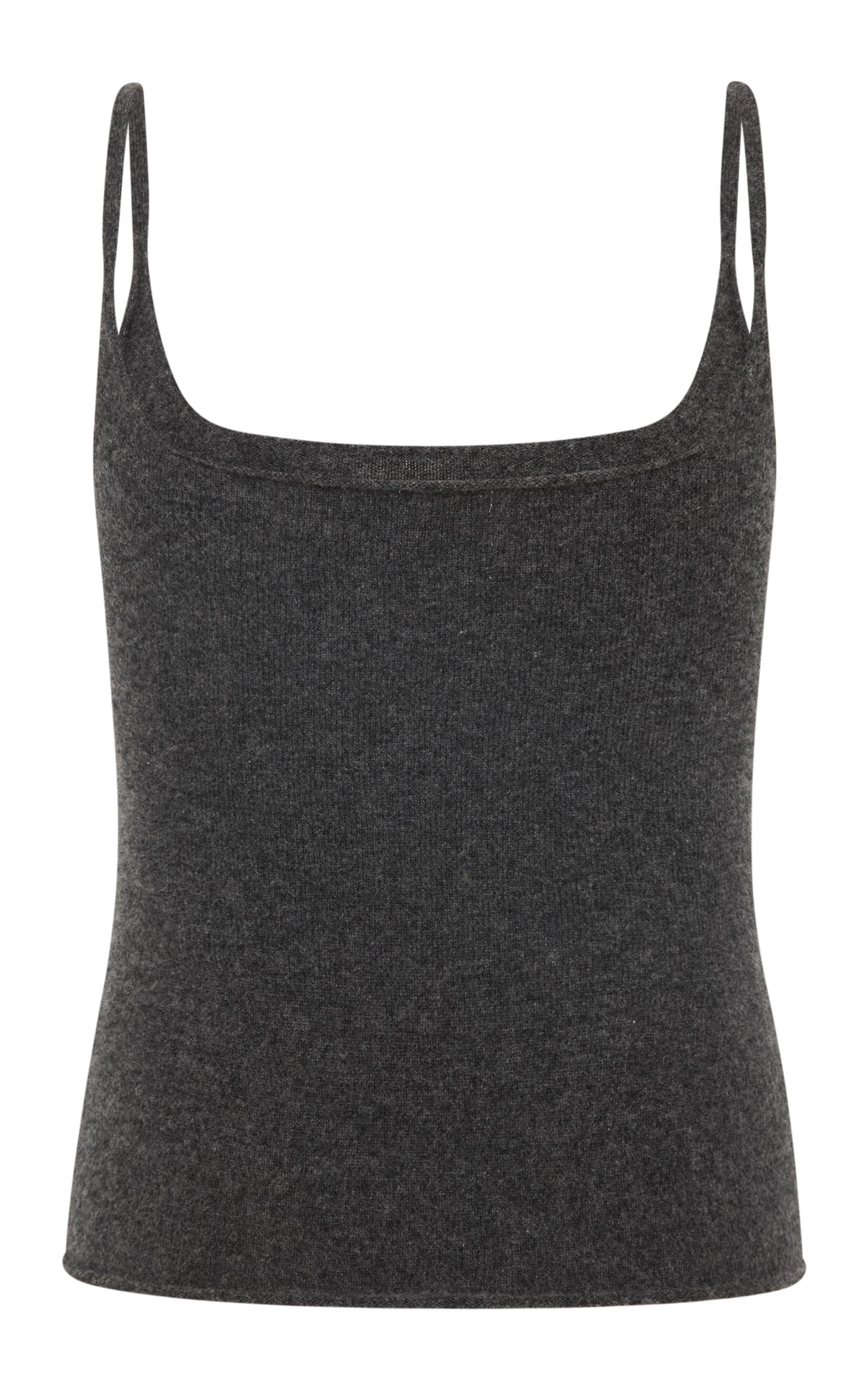 Merino Wool Slim Tank · Charcoal Melange