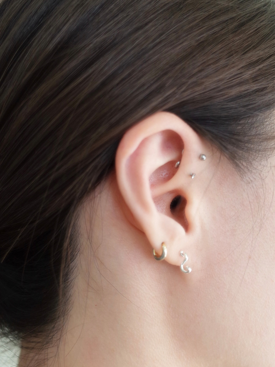 S whisper earrings