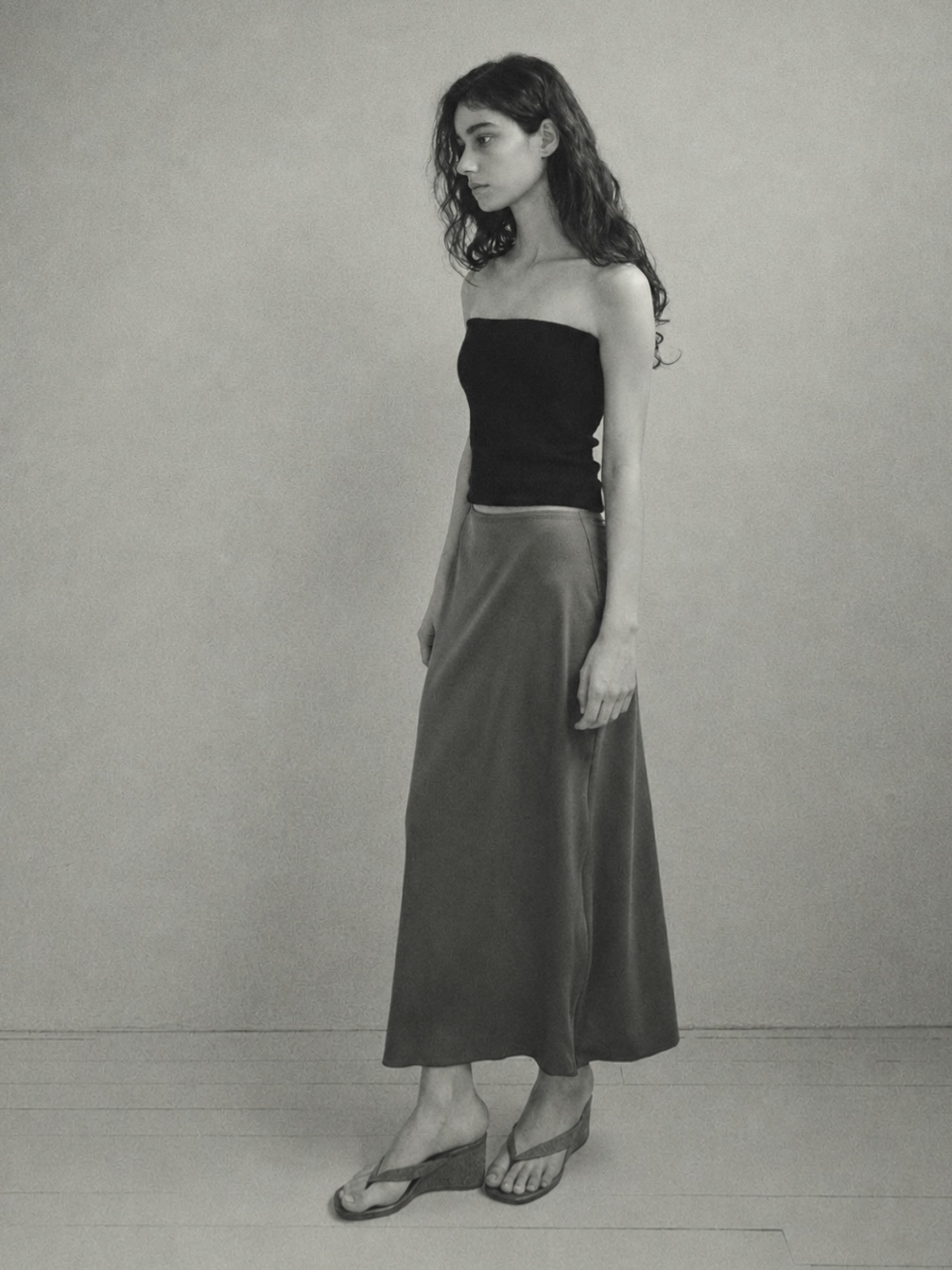 Boucle Knit Bandeau · Black