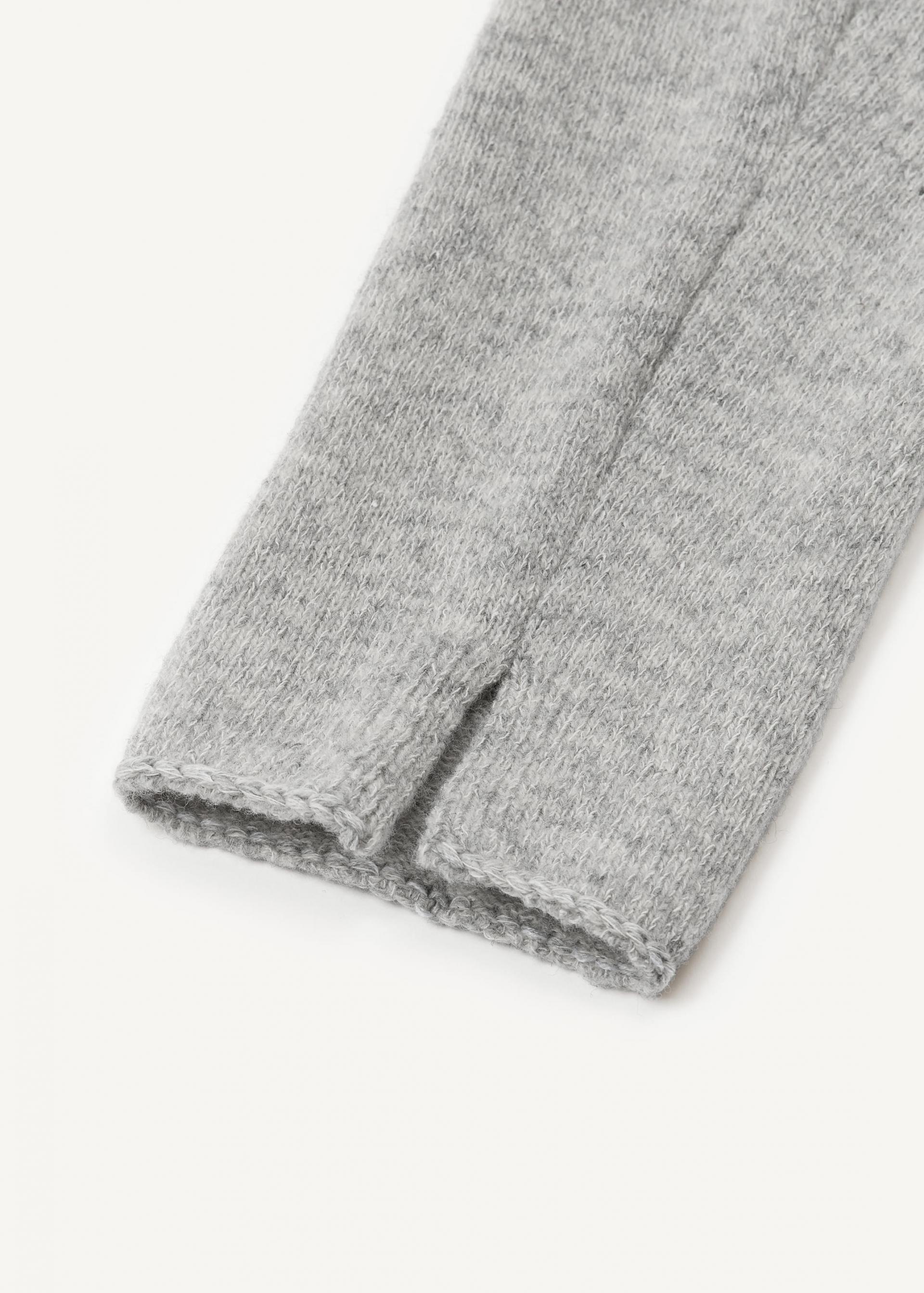 Wool Silk Mock-neck Sweater · Grey