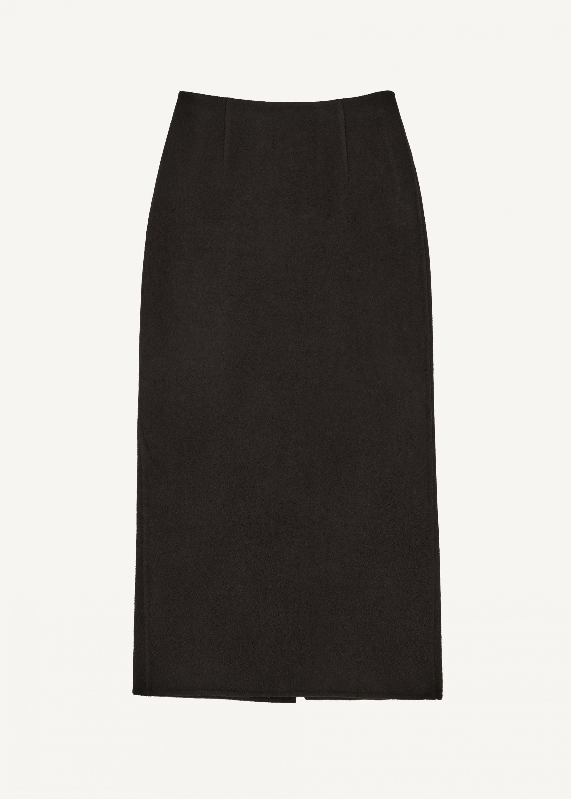 Cashmere maxi skirt ·Chocolate