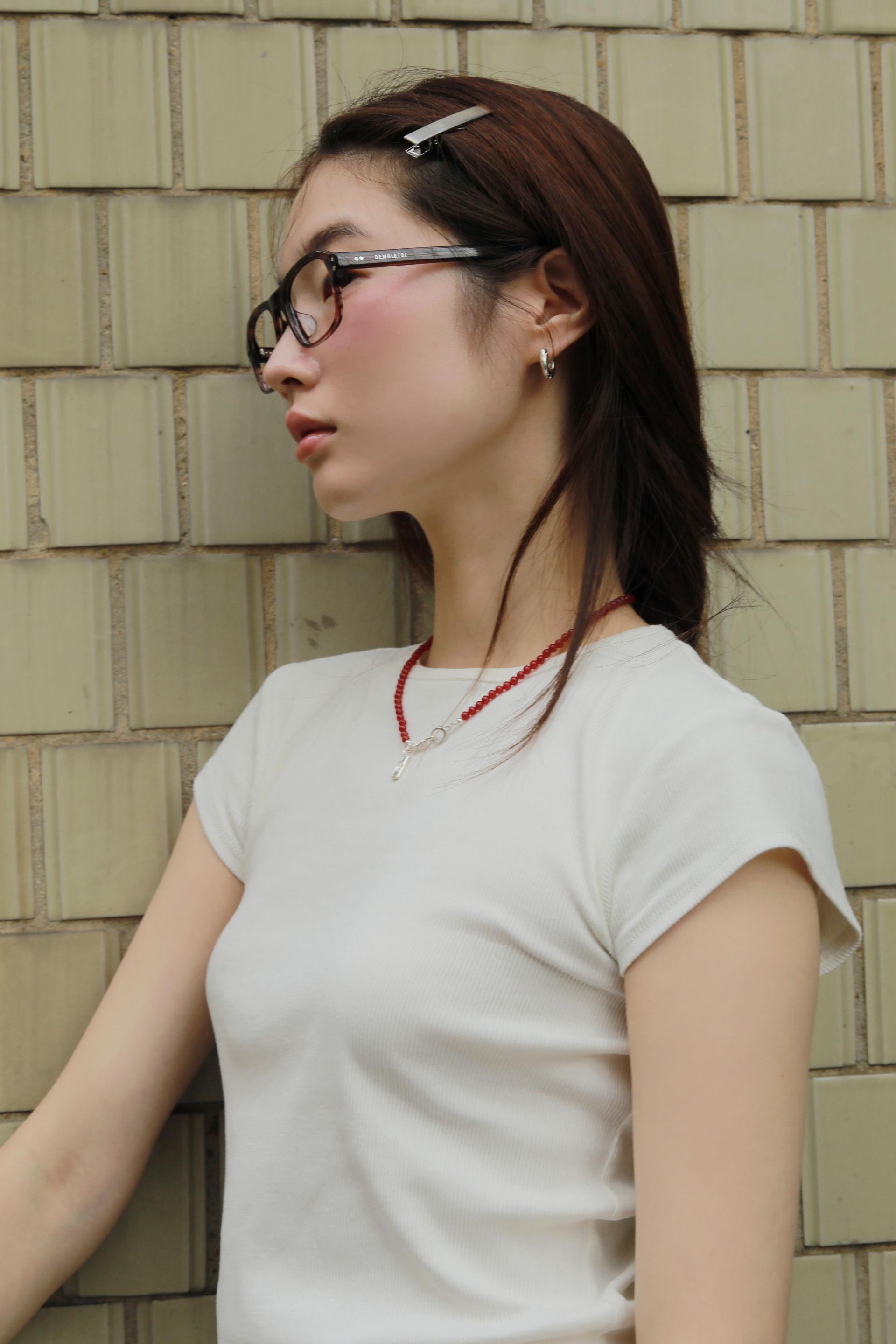 Burgundy necklace