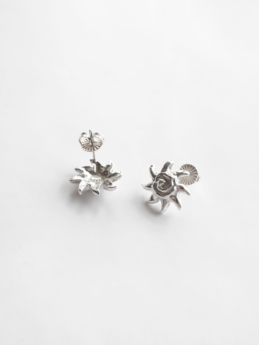 Sun Spiral Stud Earrings