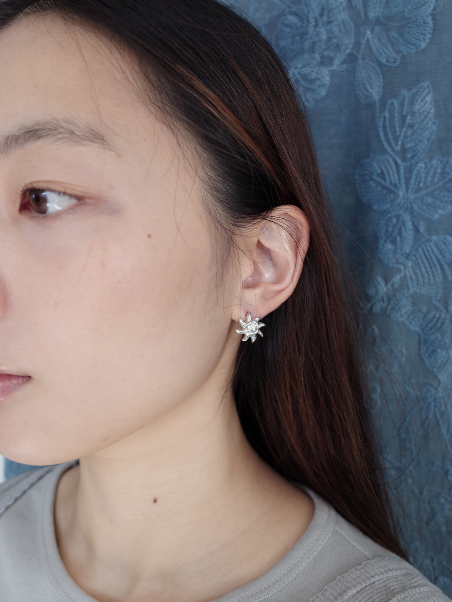 Sun Spiral Stud Earrings