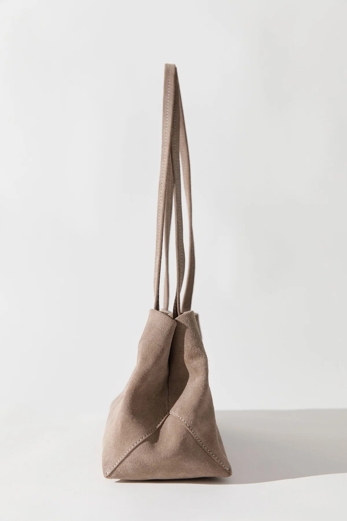 Suede Origami Tote ·Almond