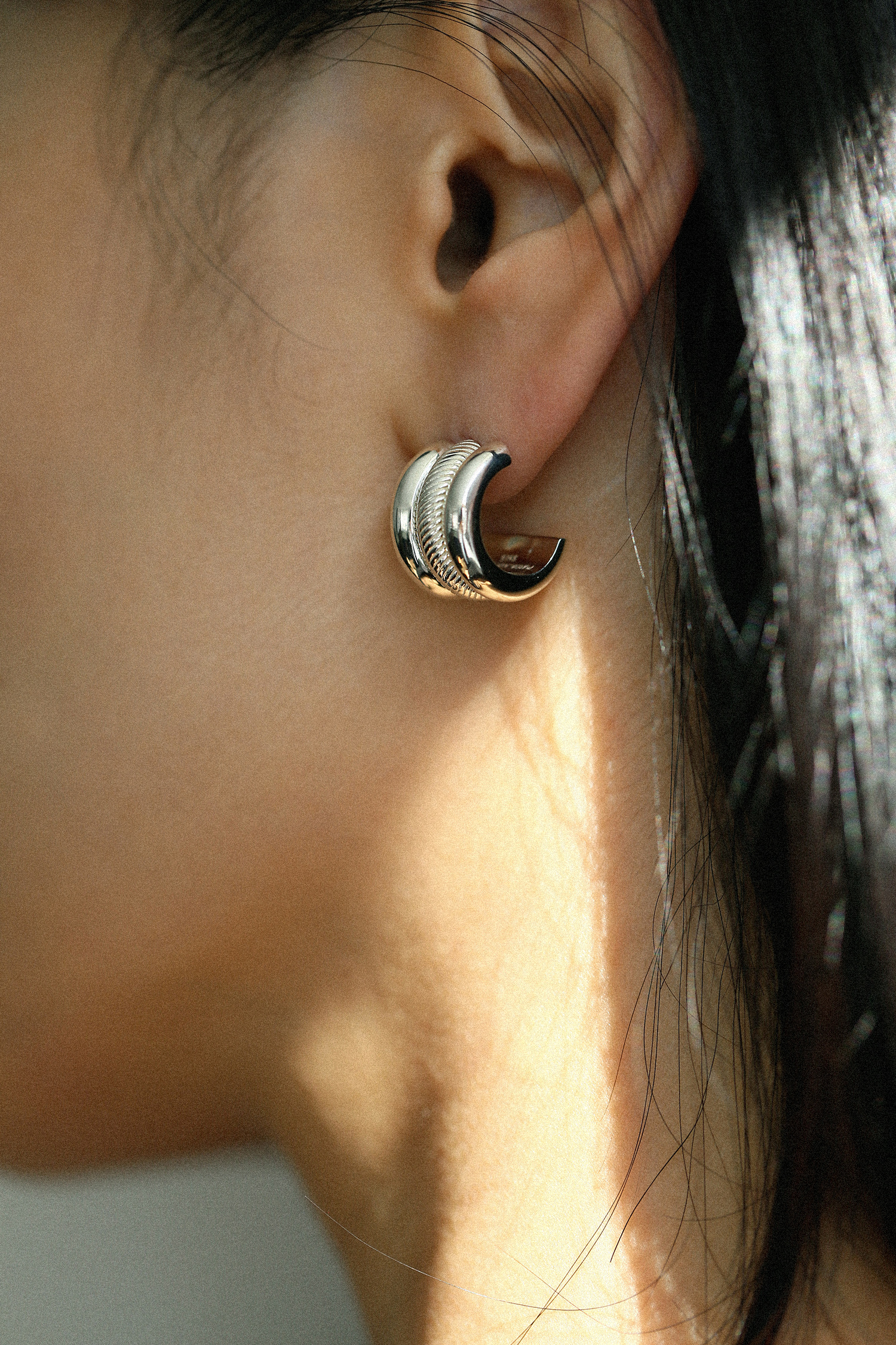 Bold Ripple Hoops