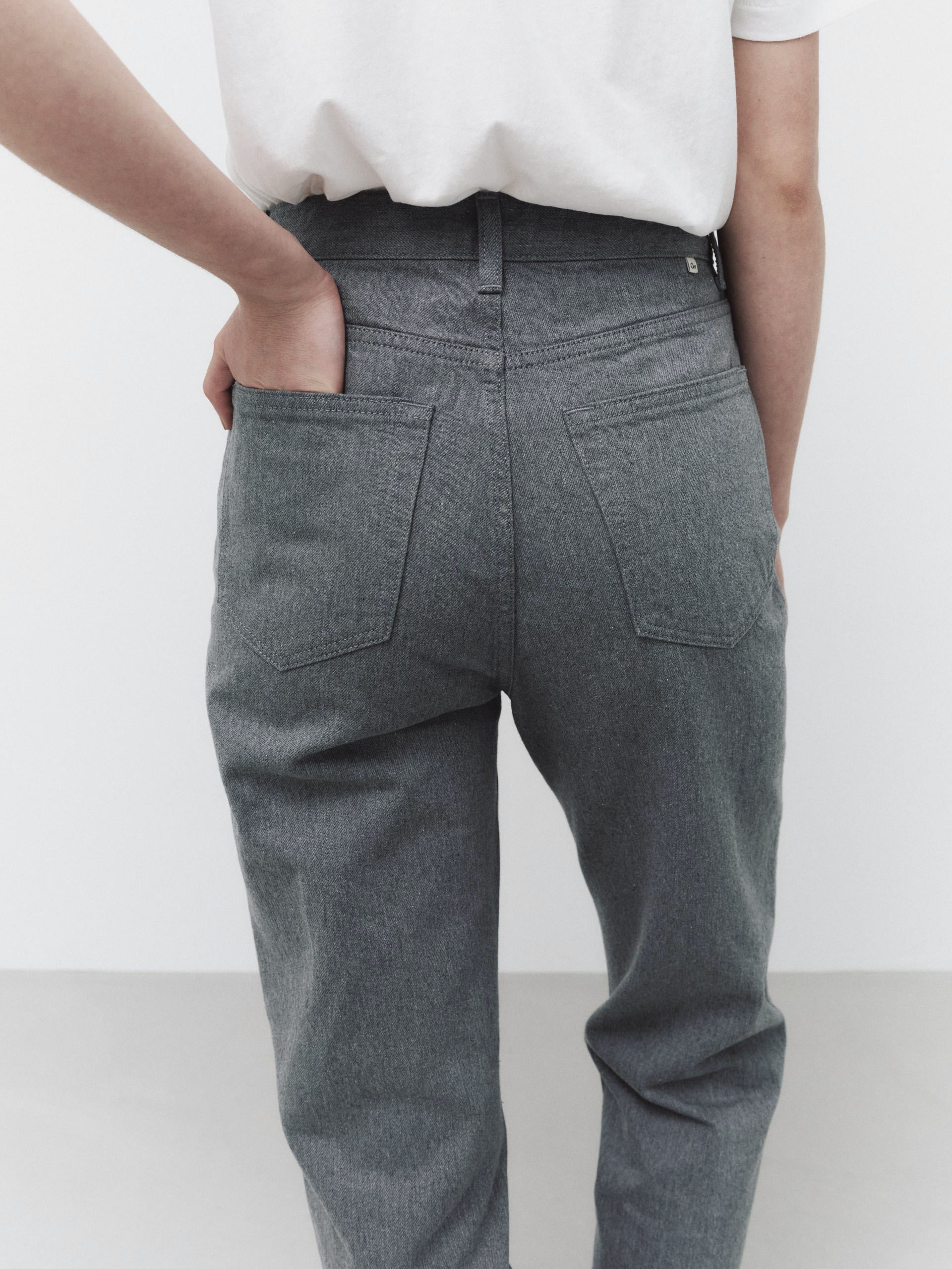 Grey High Waist Jean