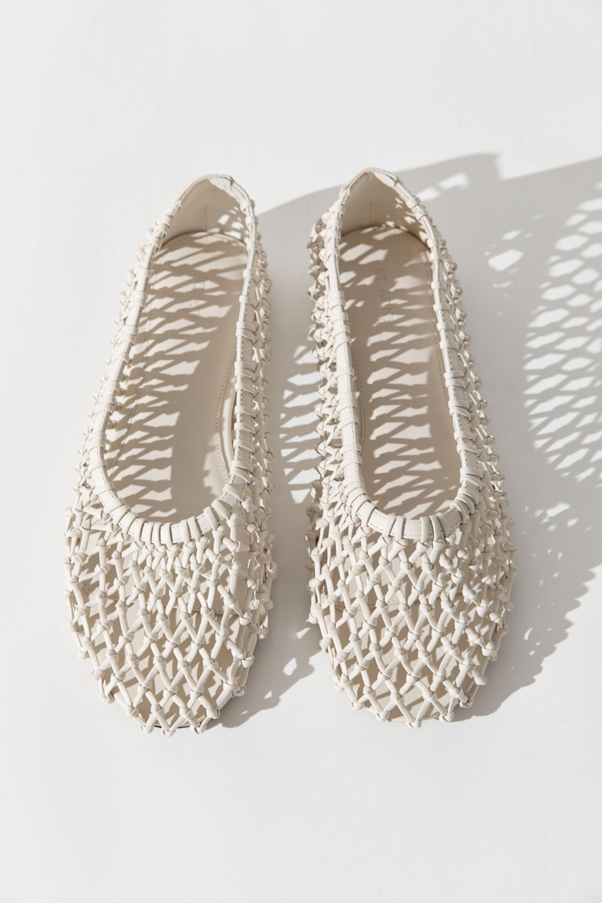 Woven Ballerina Flat · Off White