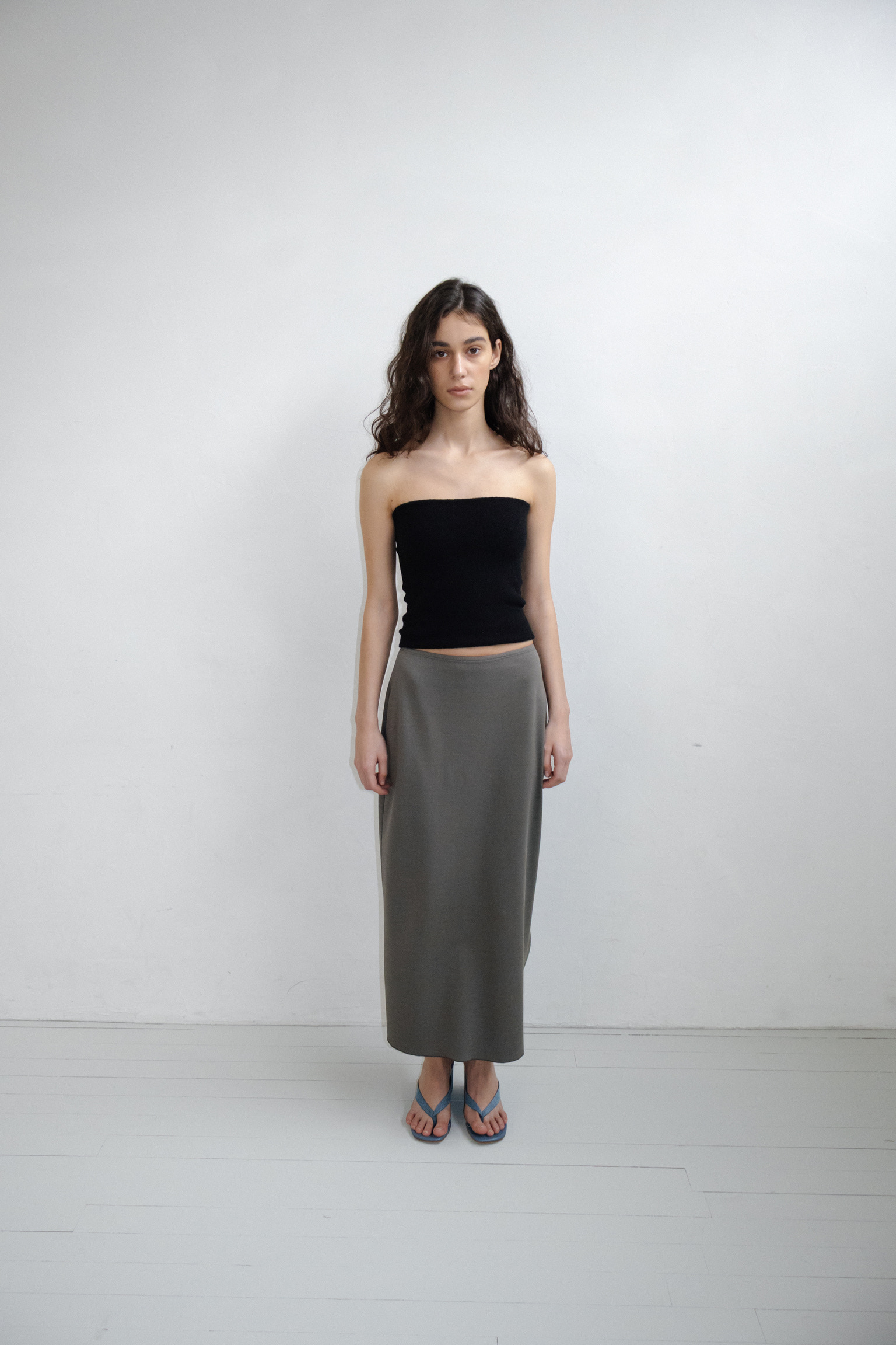 Boucle Knit Bandeau · Black