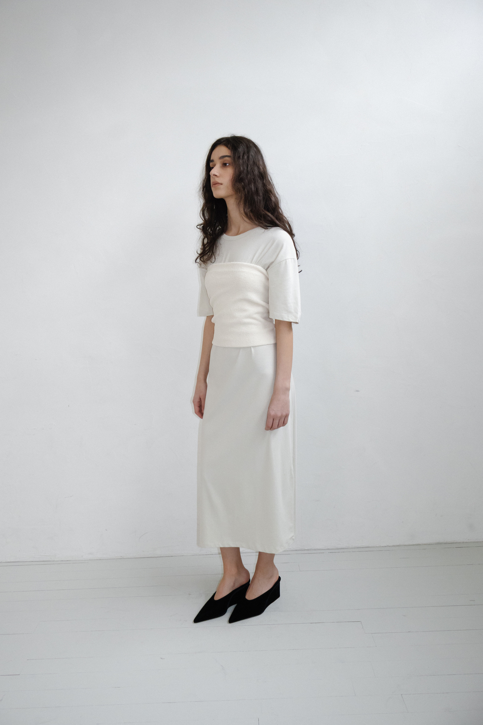 Boucle Knit Bandeau · Cream