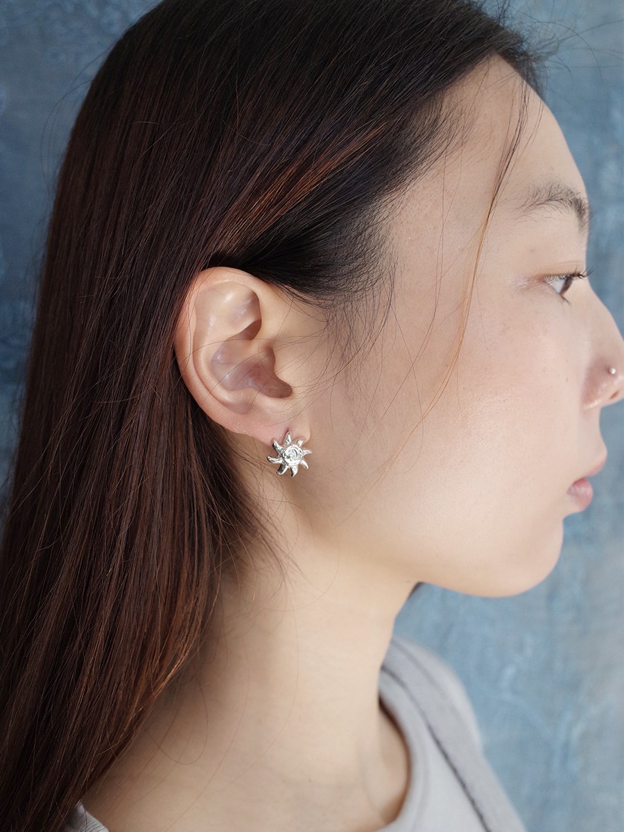 Sun Spiral Stud Earrings