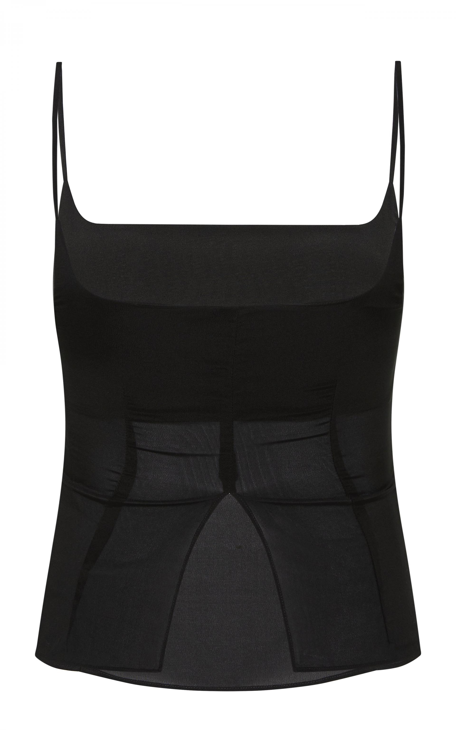 Stretch Silk Cami · Black