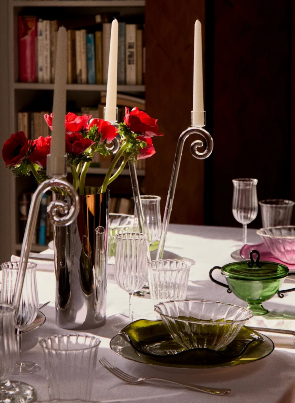 Double Stem Spiral Candleholder