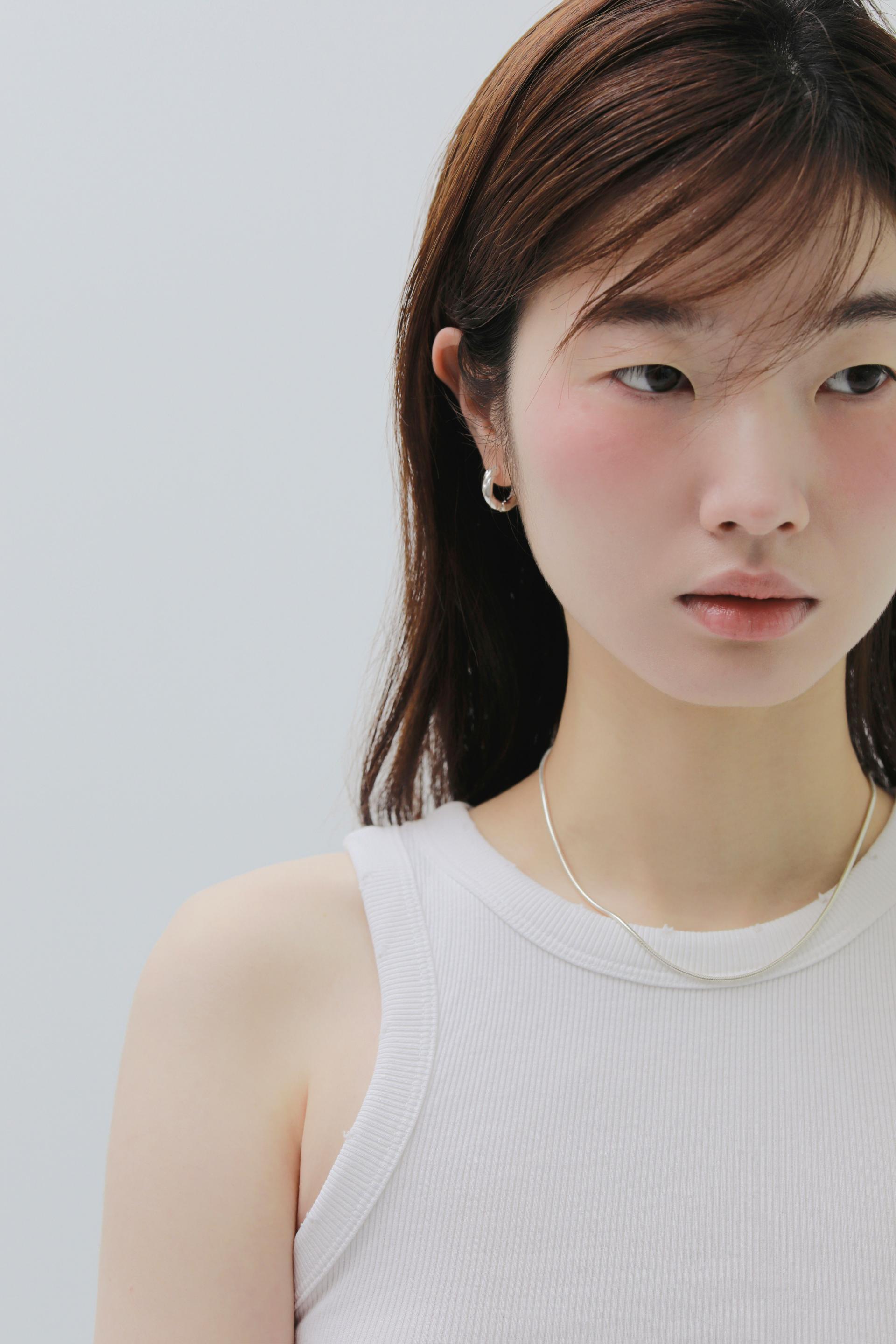 Textured hoop earring