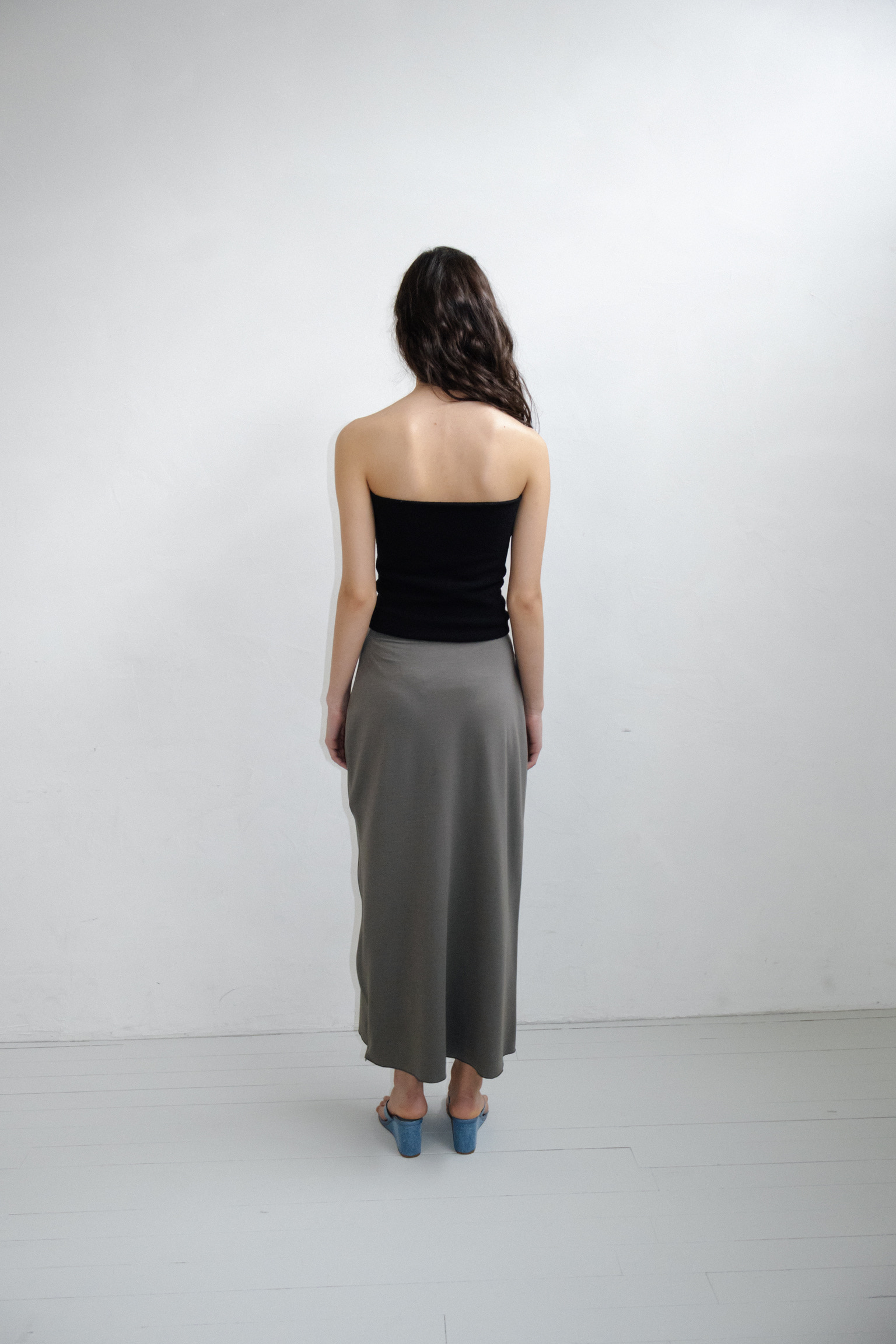 Boucle Knit Bandeau · Black