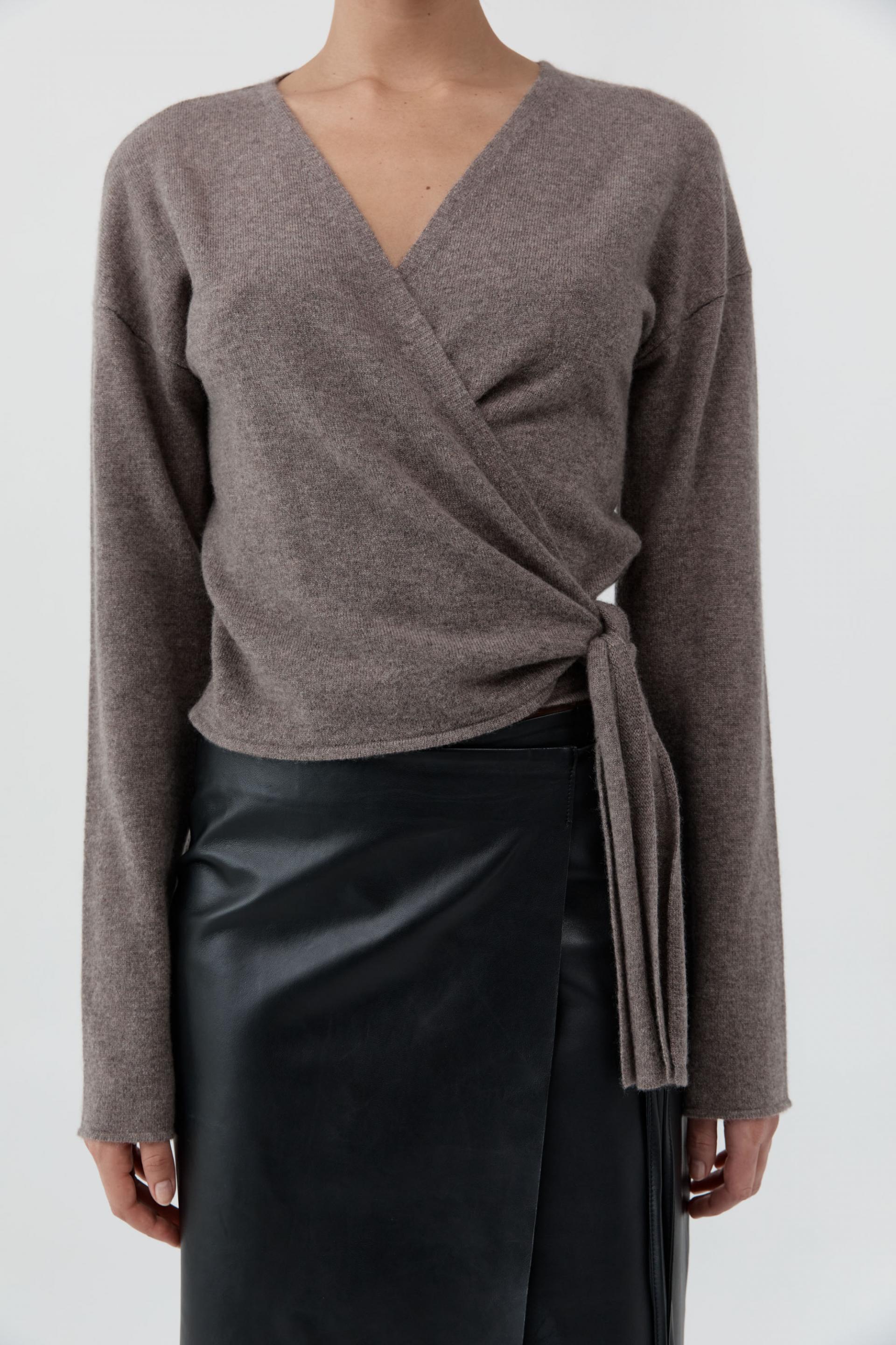 Cashmere Wrap Cardigan · Vapor