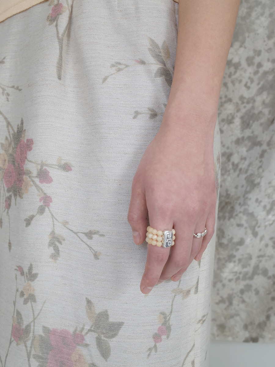 Totem Beads Ring · Yellow Jade