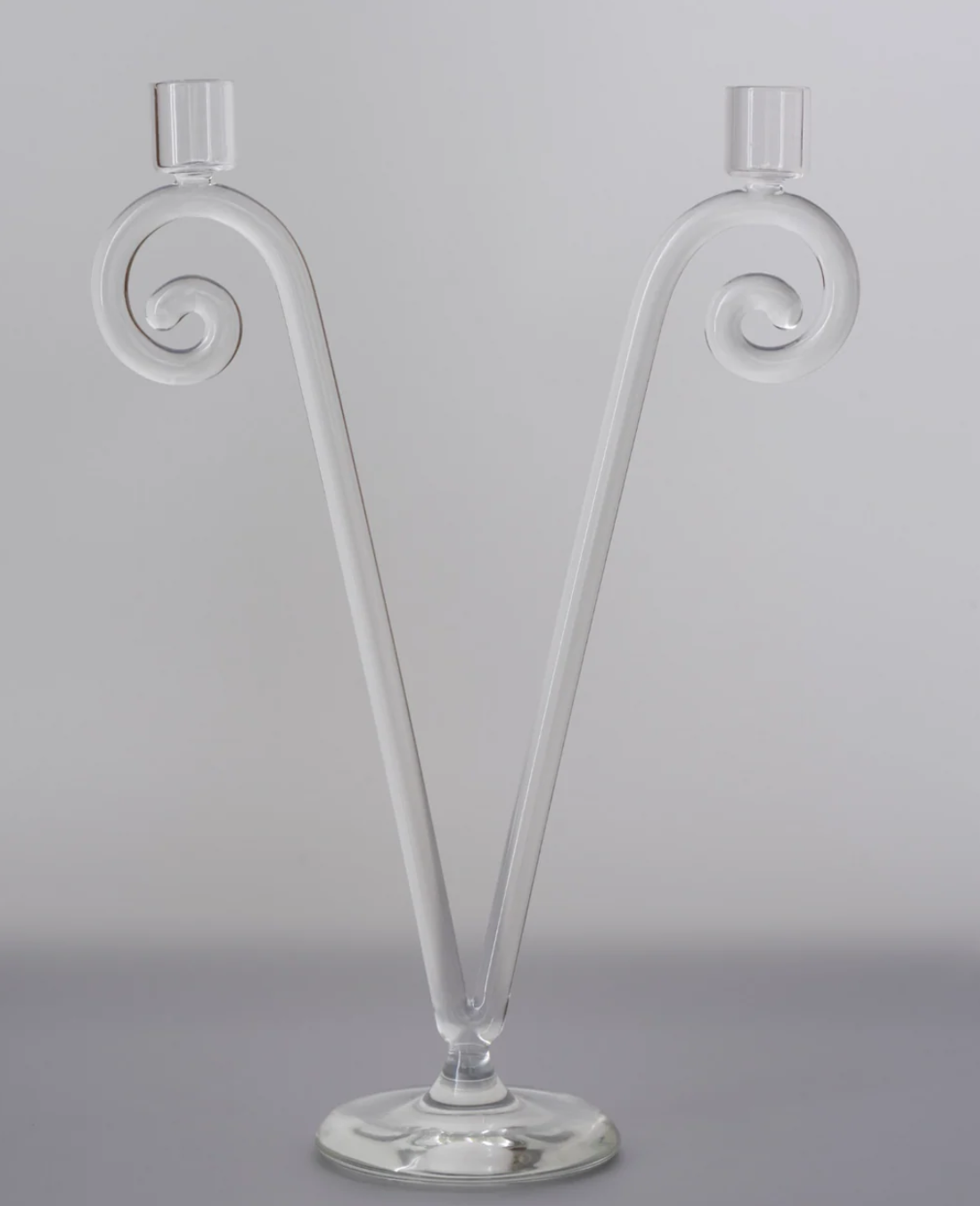 Double Stem Spiral Candleholder