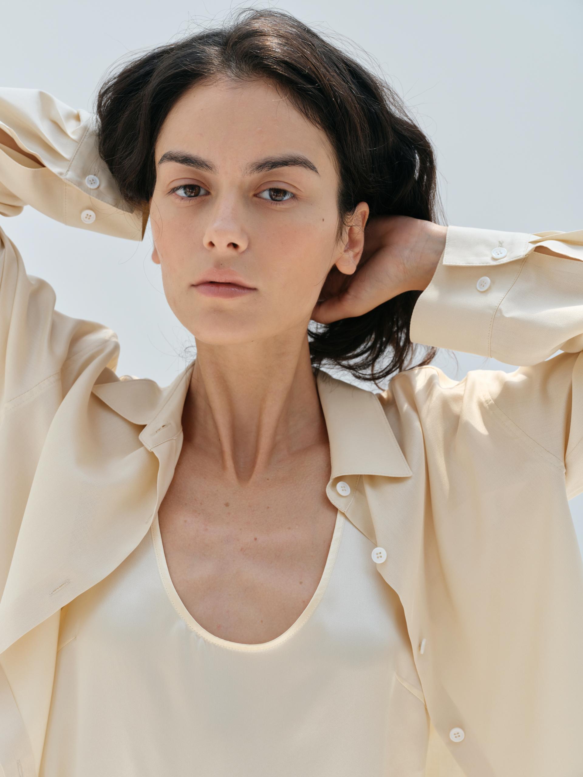 Fuji Silk Shirts · Apricot