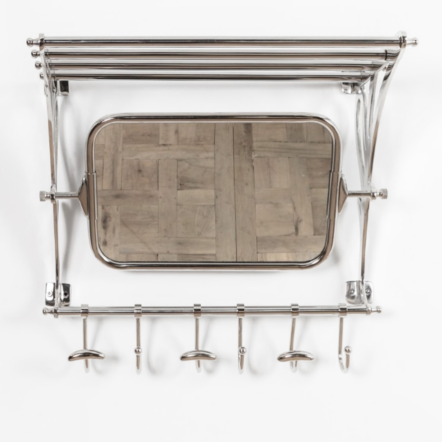 Train Wall Rack with Mirror I