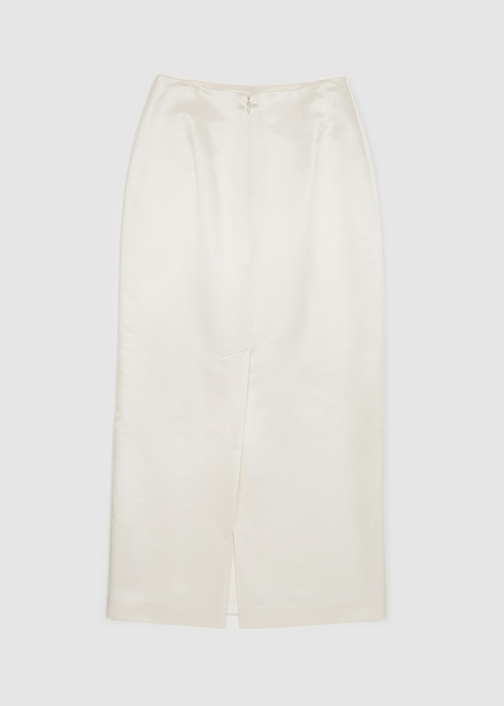 Wool Silk Maxi Skirt · Ivory