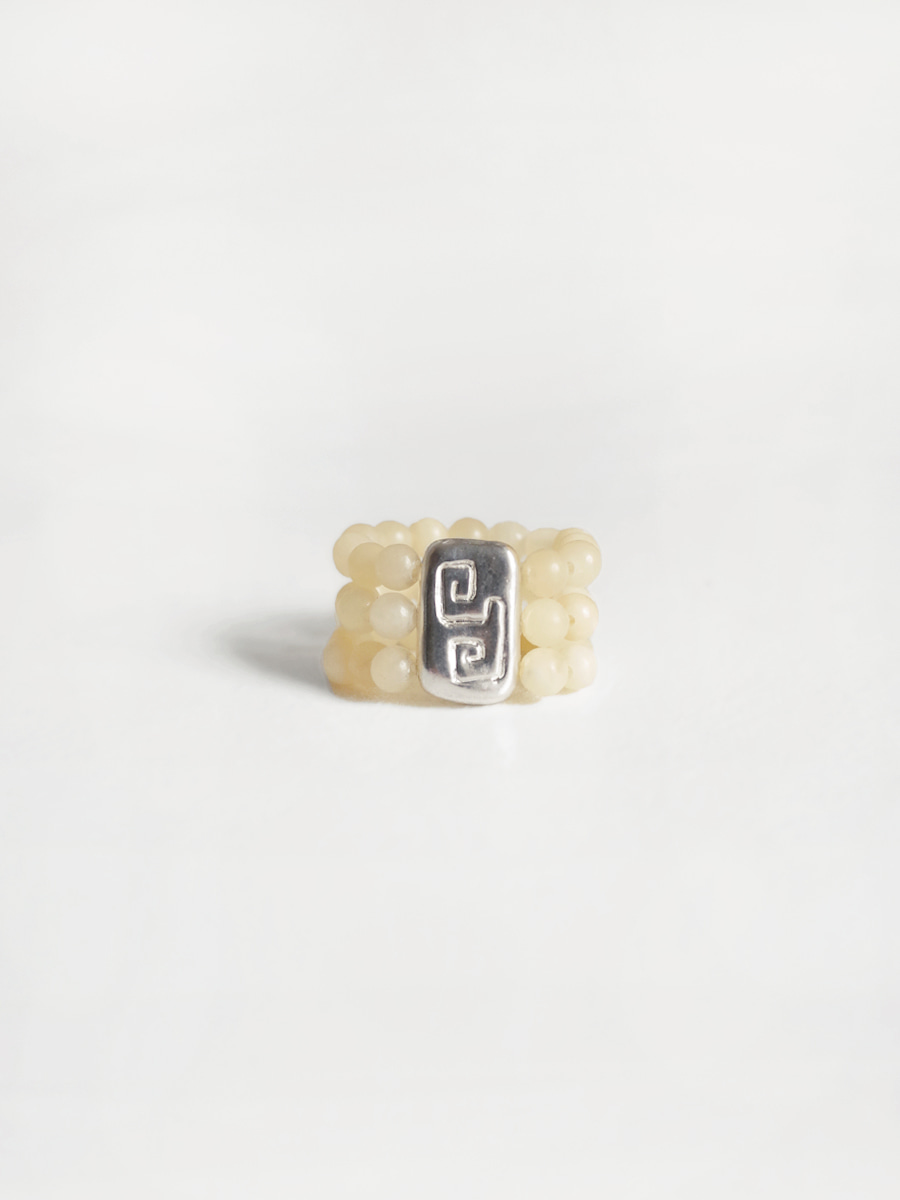 Totem Beads Ring · Yellow Jade