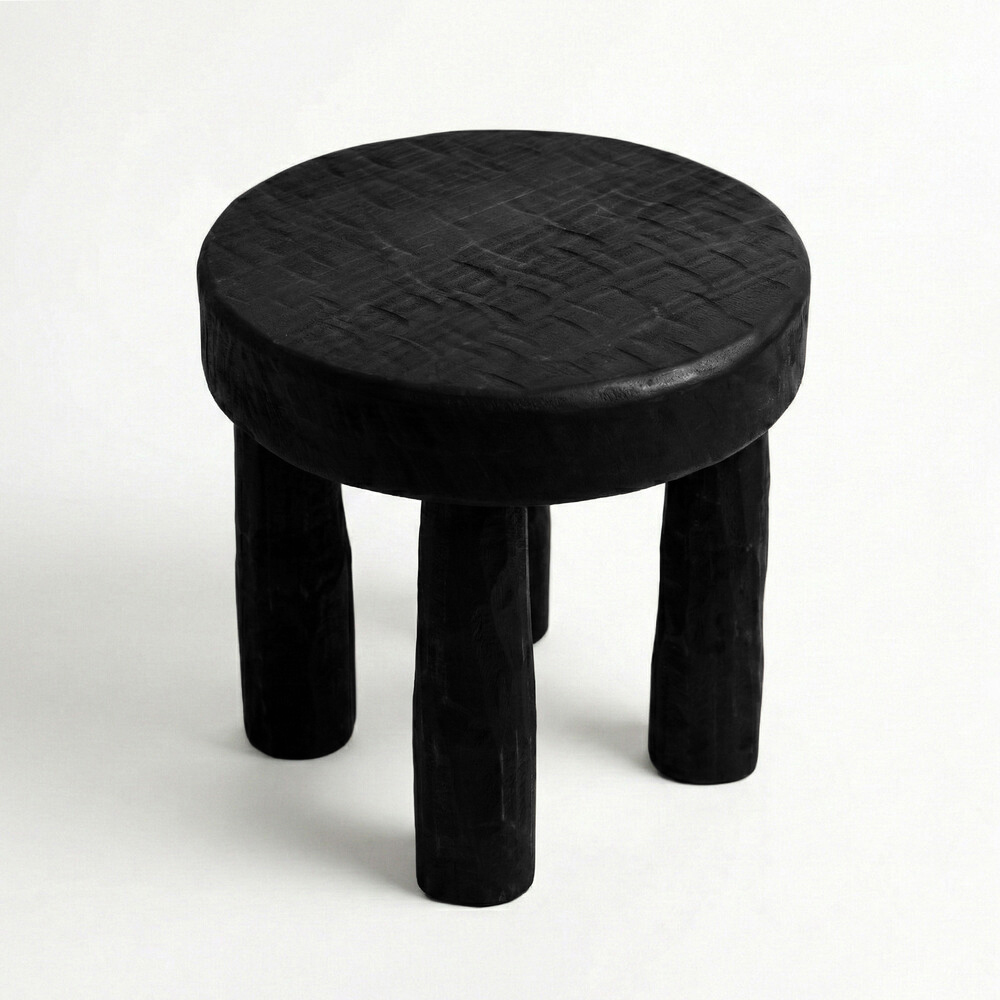Shabby Millstone Stool