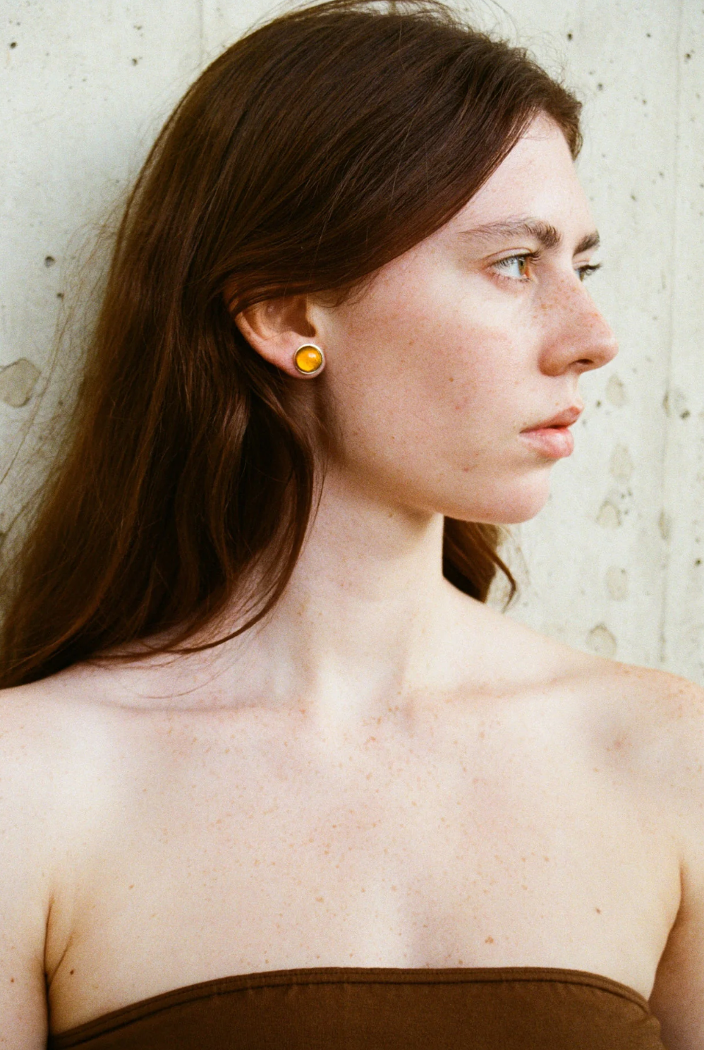 Mam earrings · Amber