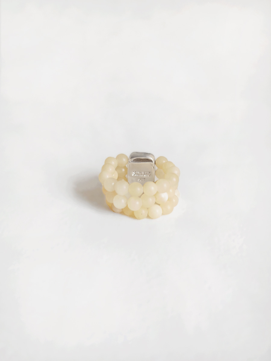 Totem Beads Ring · Yellow Jade