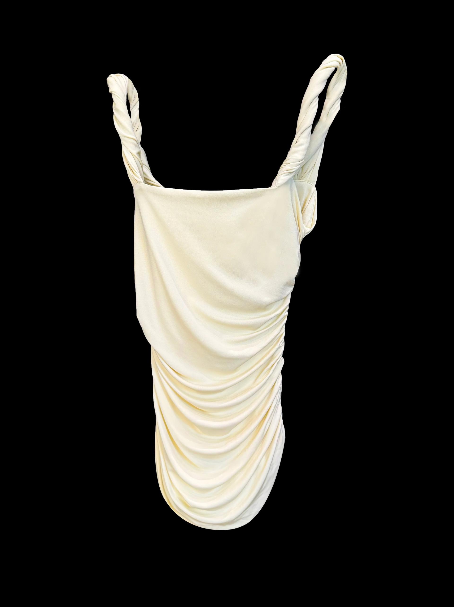 Siena Draped Jersey Top · Cream