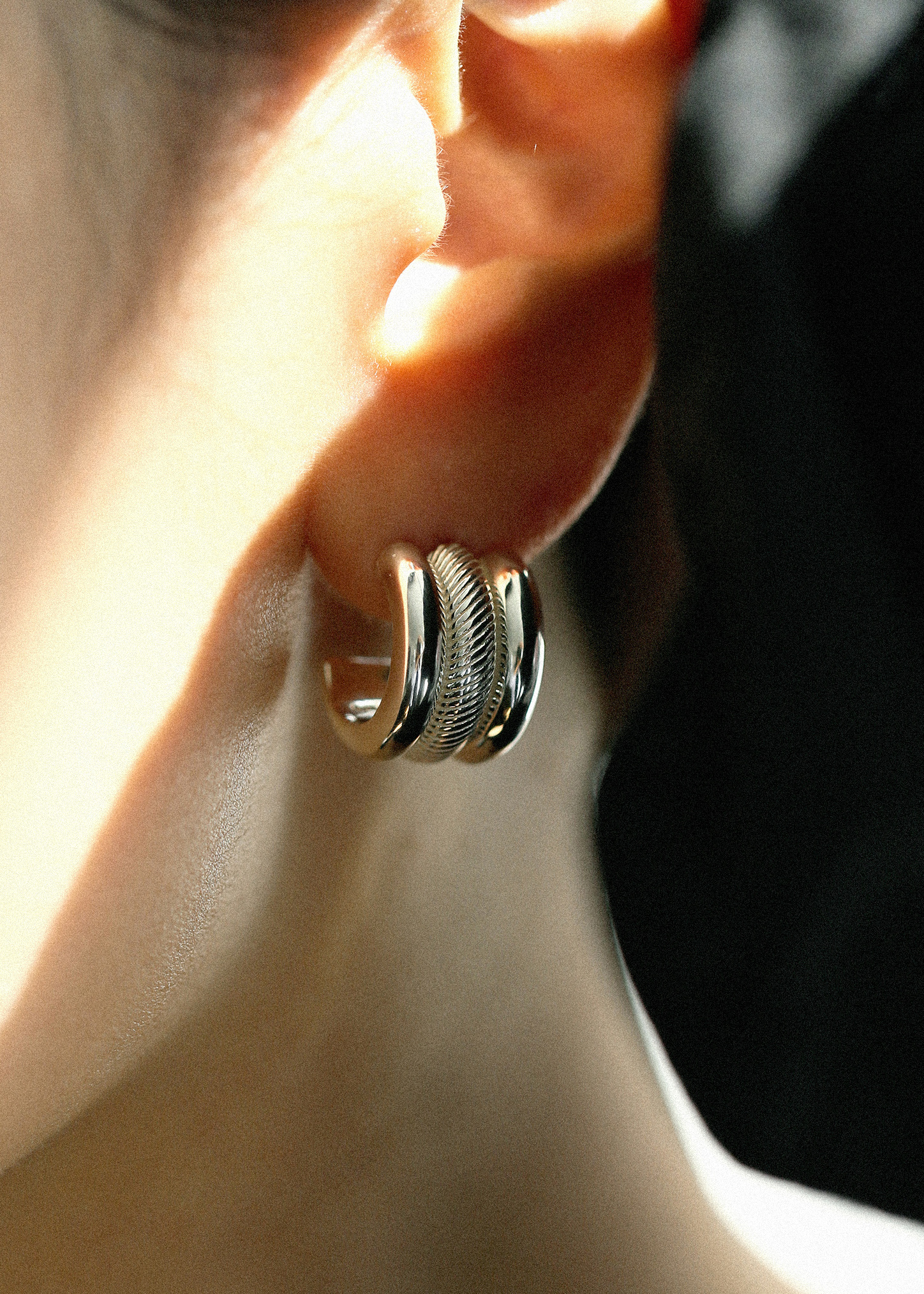Bold Ripple Hoops