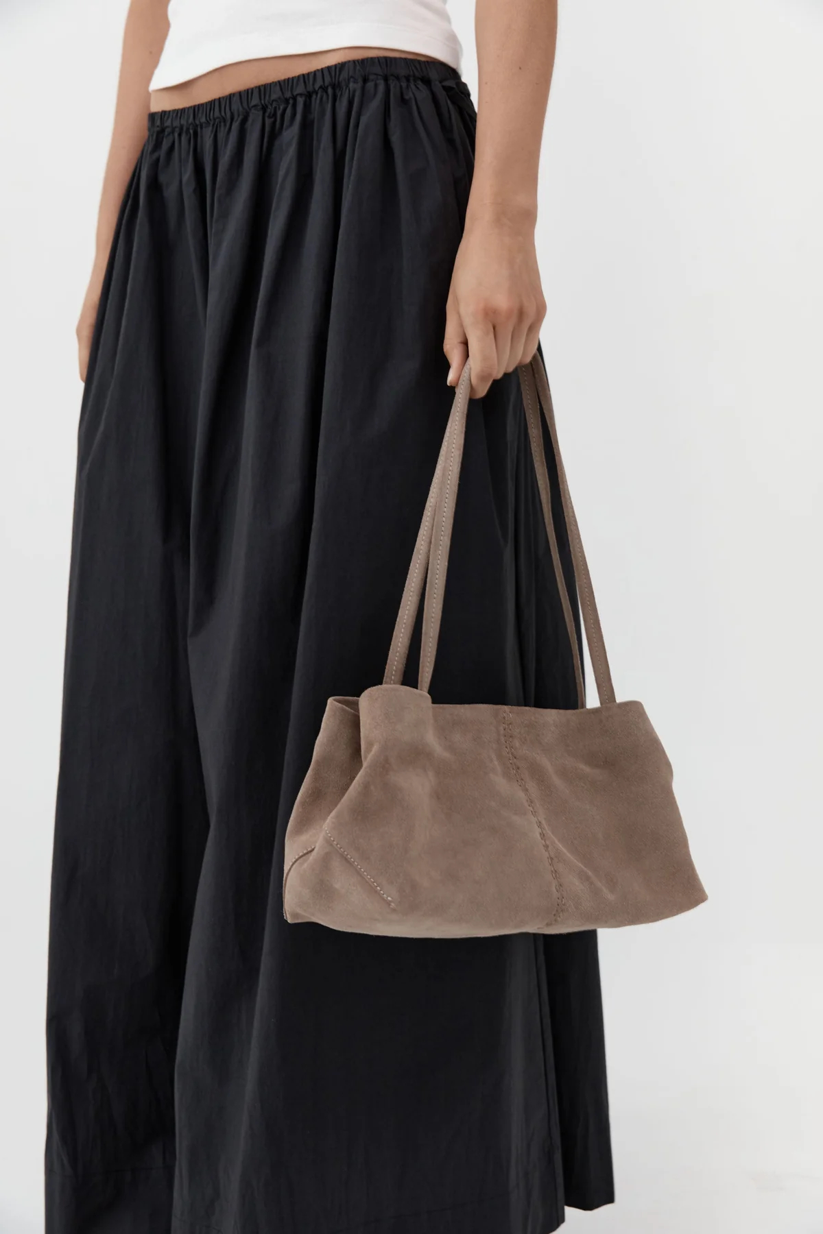 Suede Origami Tote ·Almond