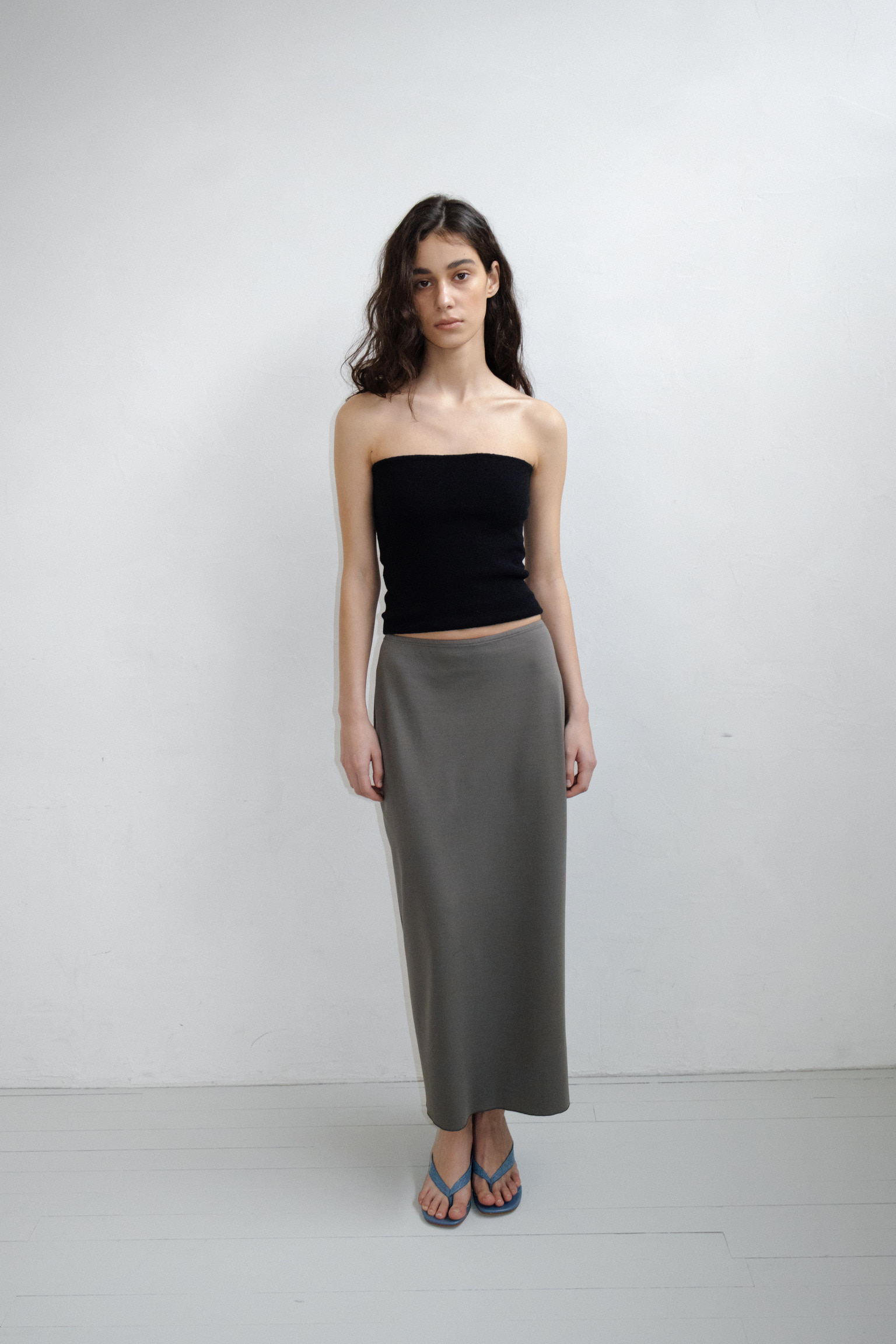 Boucle Knit Bandeau · Black