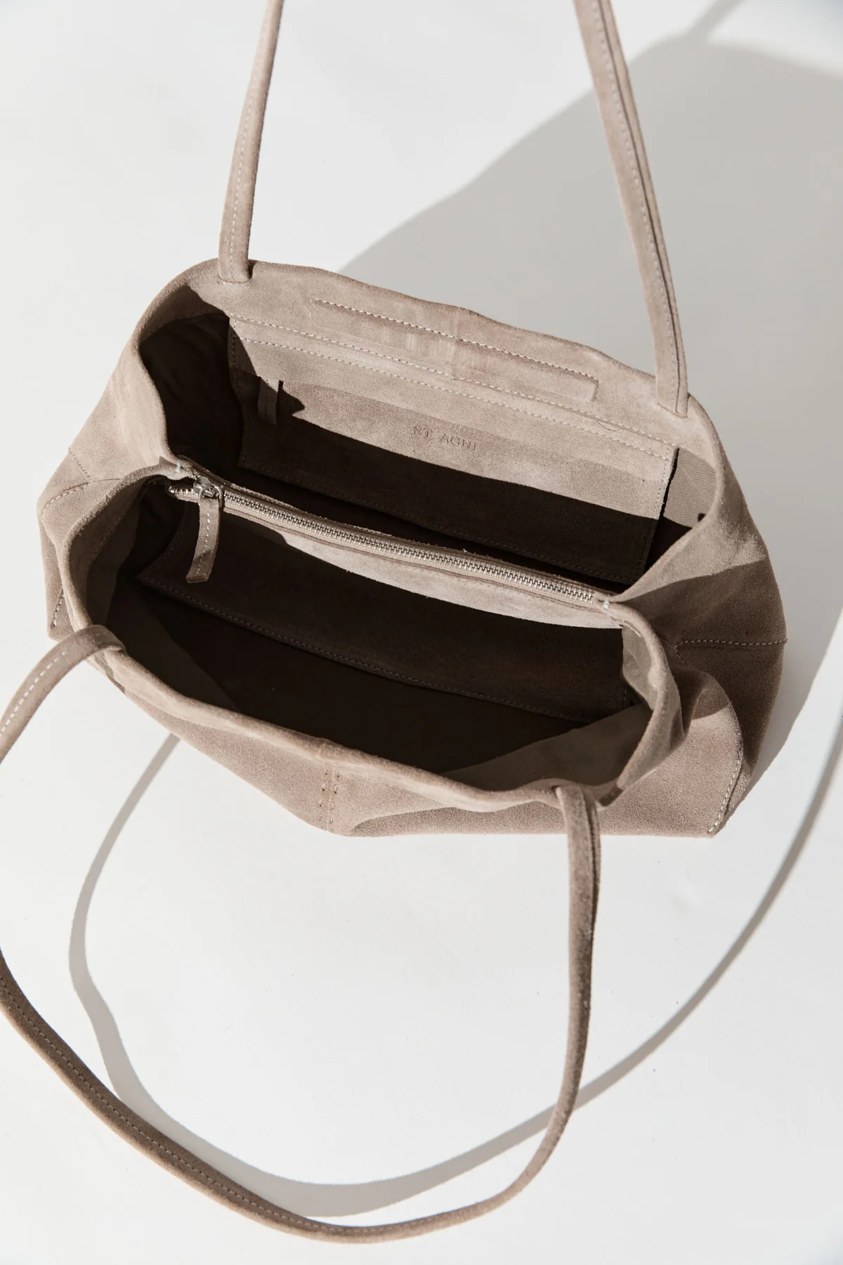 Suede Origami Tote ·Almond