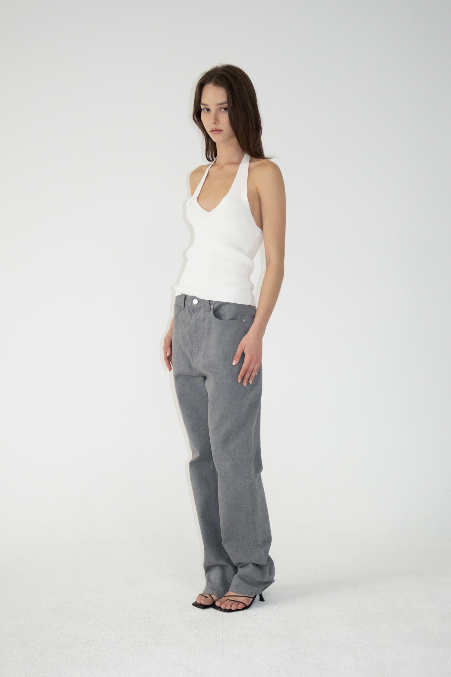 Grey High Waist Jean