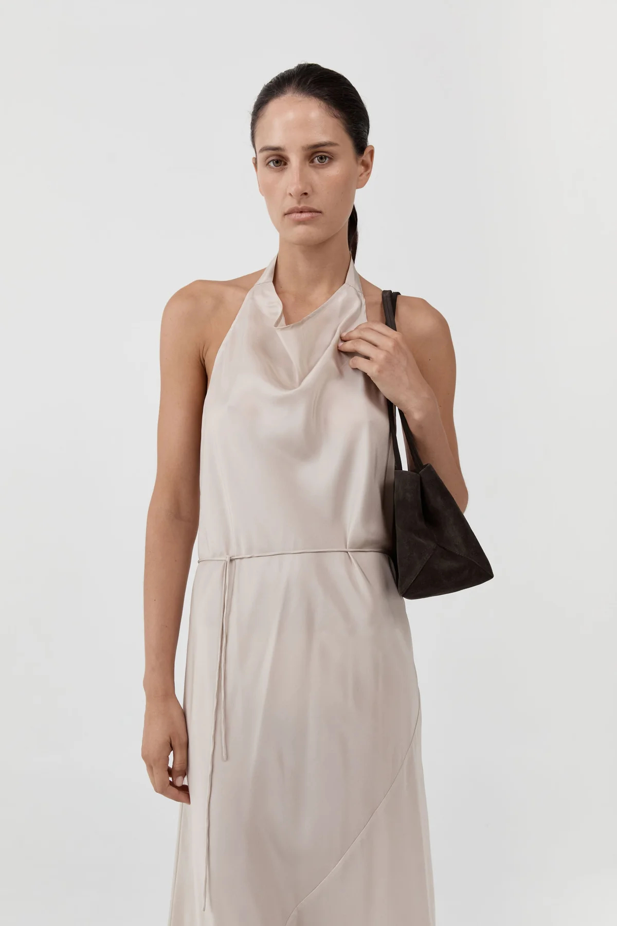 Suede Origami Tote ·Coffee