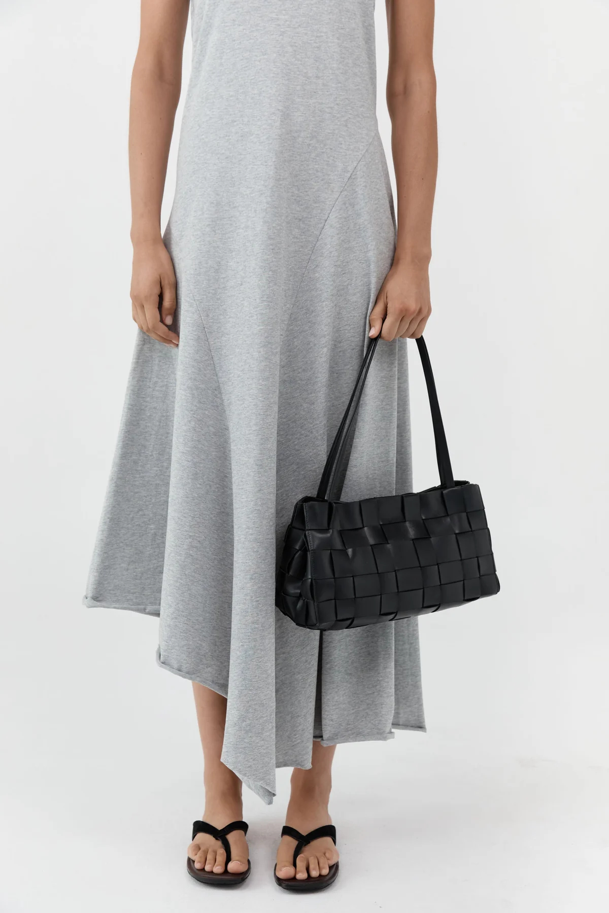 Slim Woven Tote ·Black