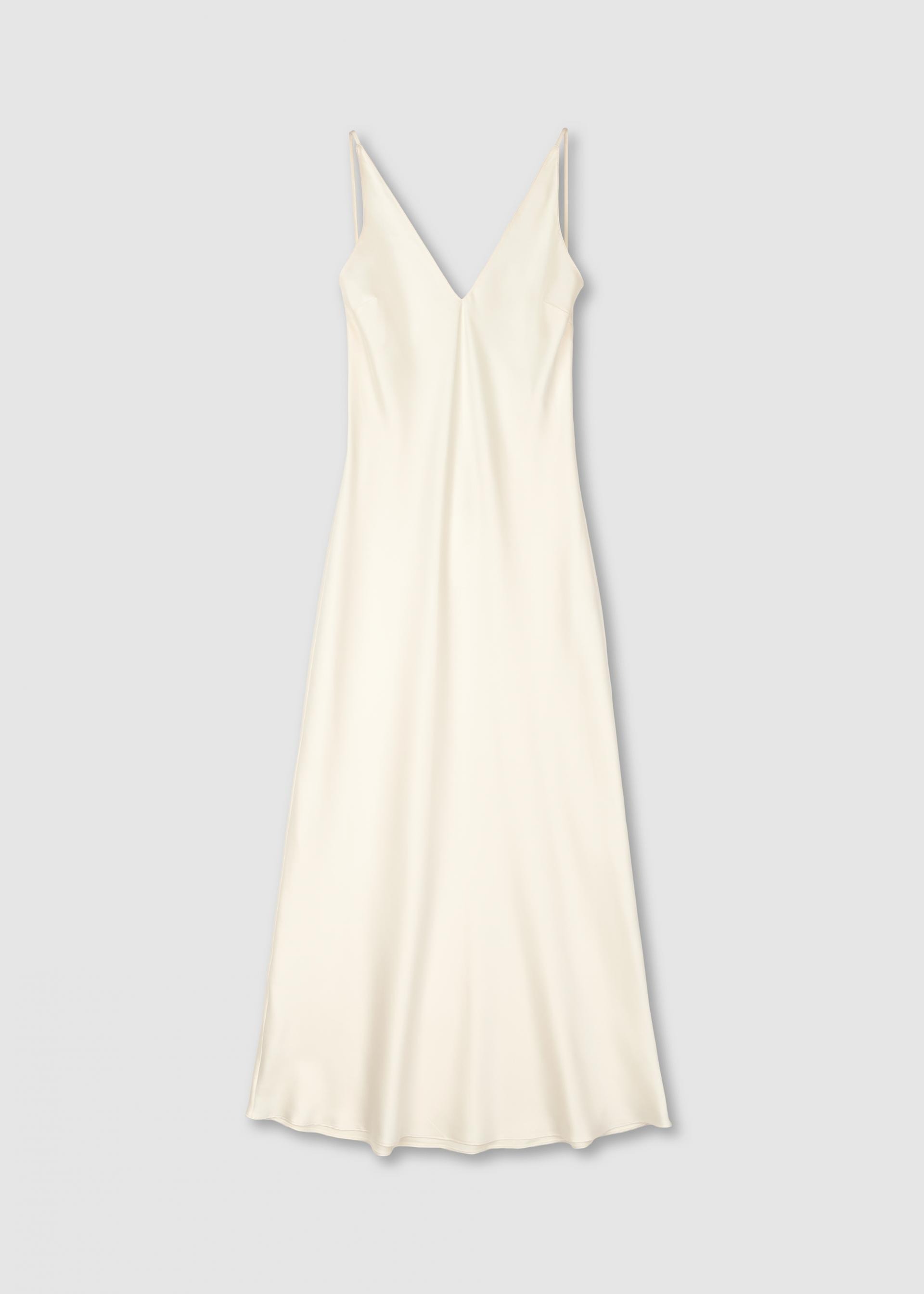 Deep V dress · Offwhite