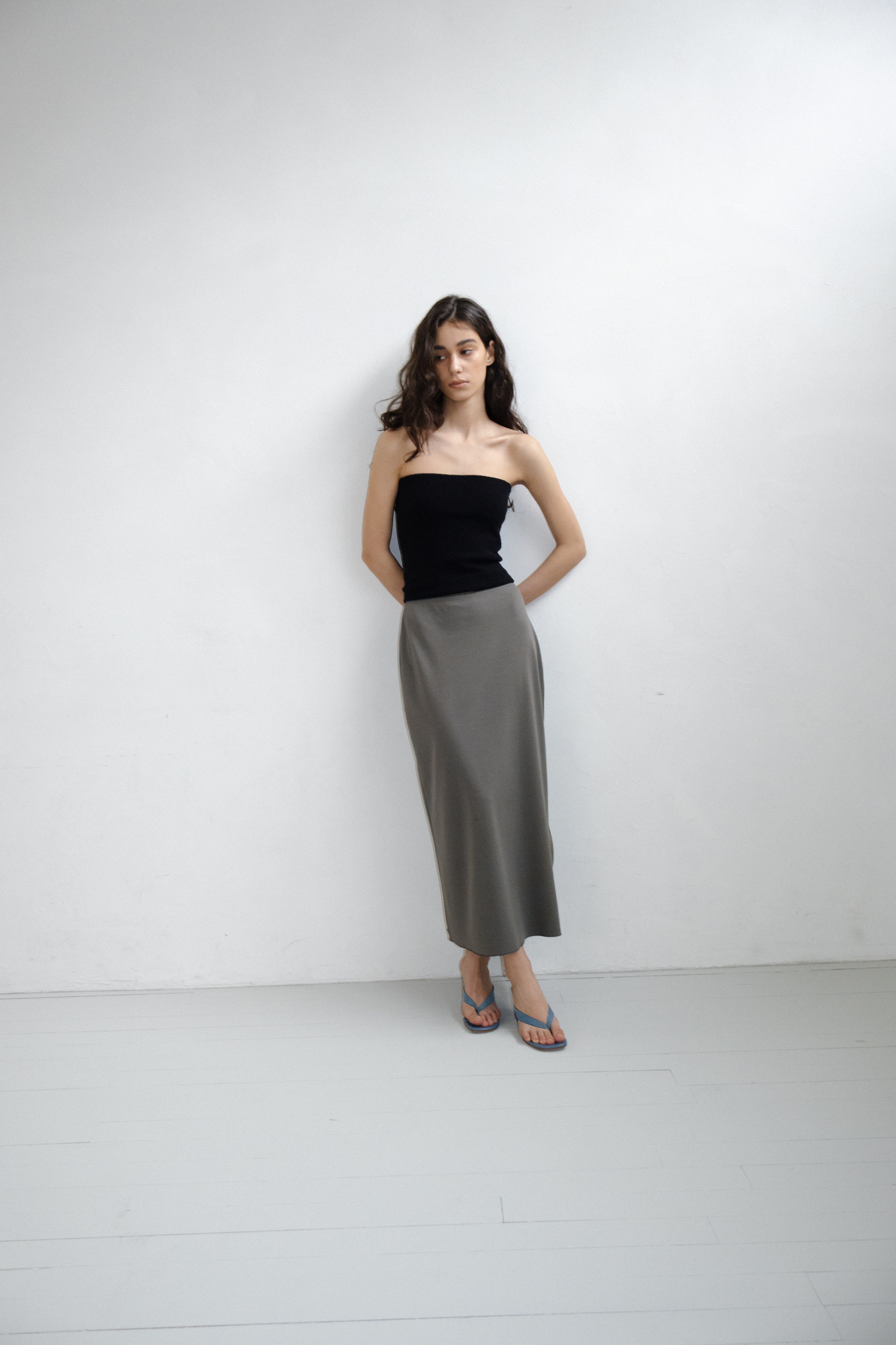 Boucle Knit Bandeau · Black
