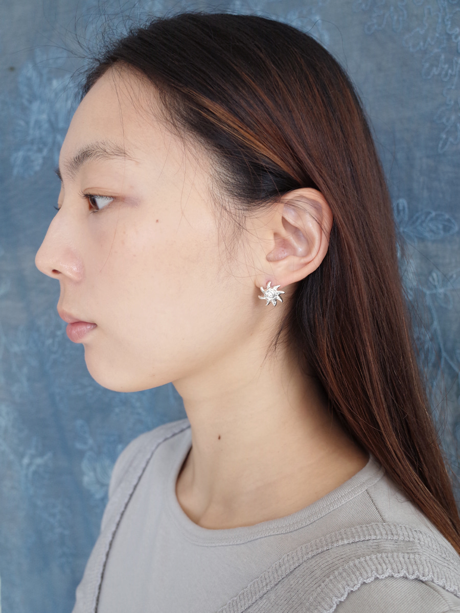 Sun Spiral Stud Earrings
