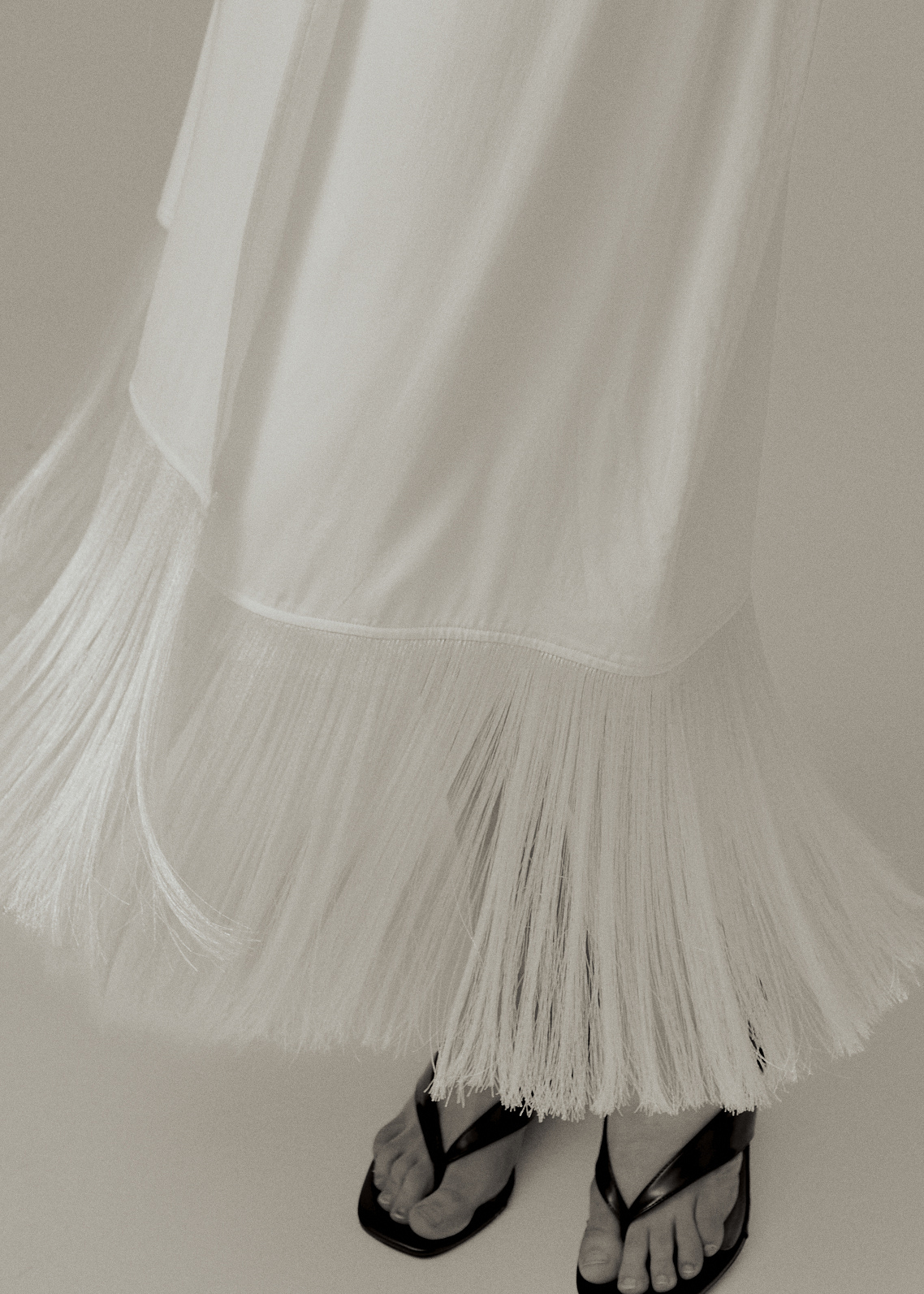Dean Fringe Wrap Skirt · Sand