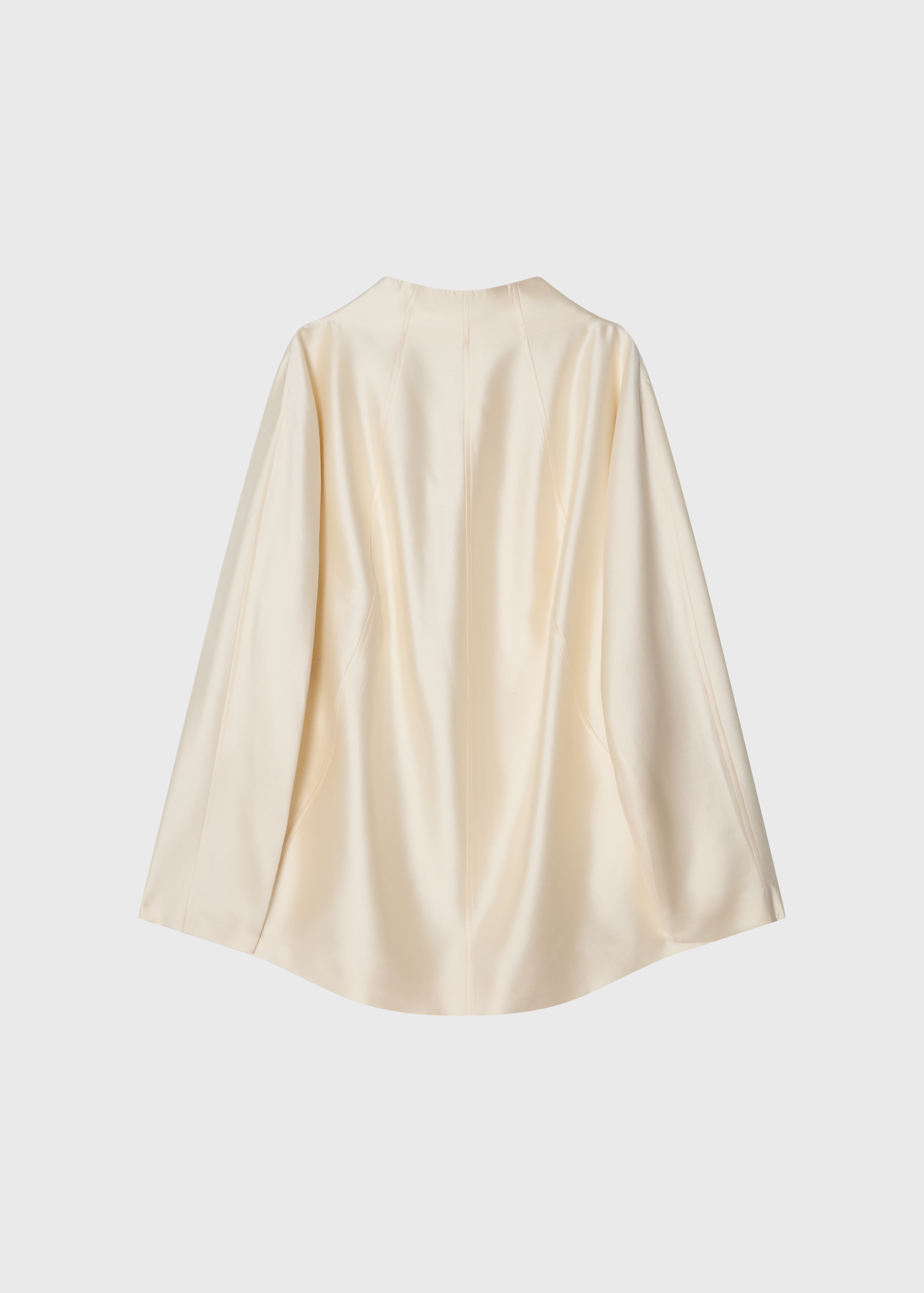Lore Wool Silk Sculptural Jacket · Ivory
