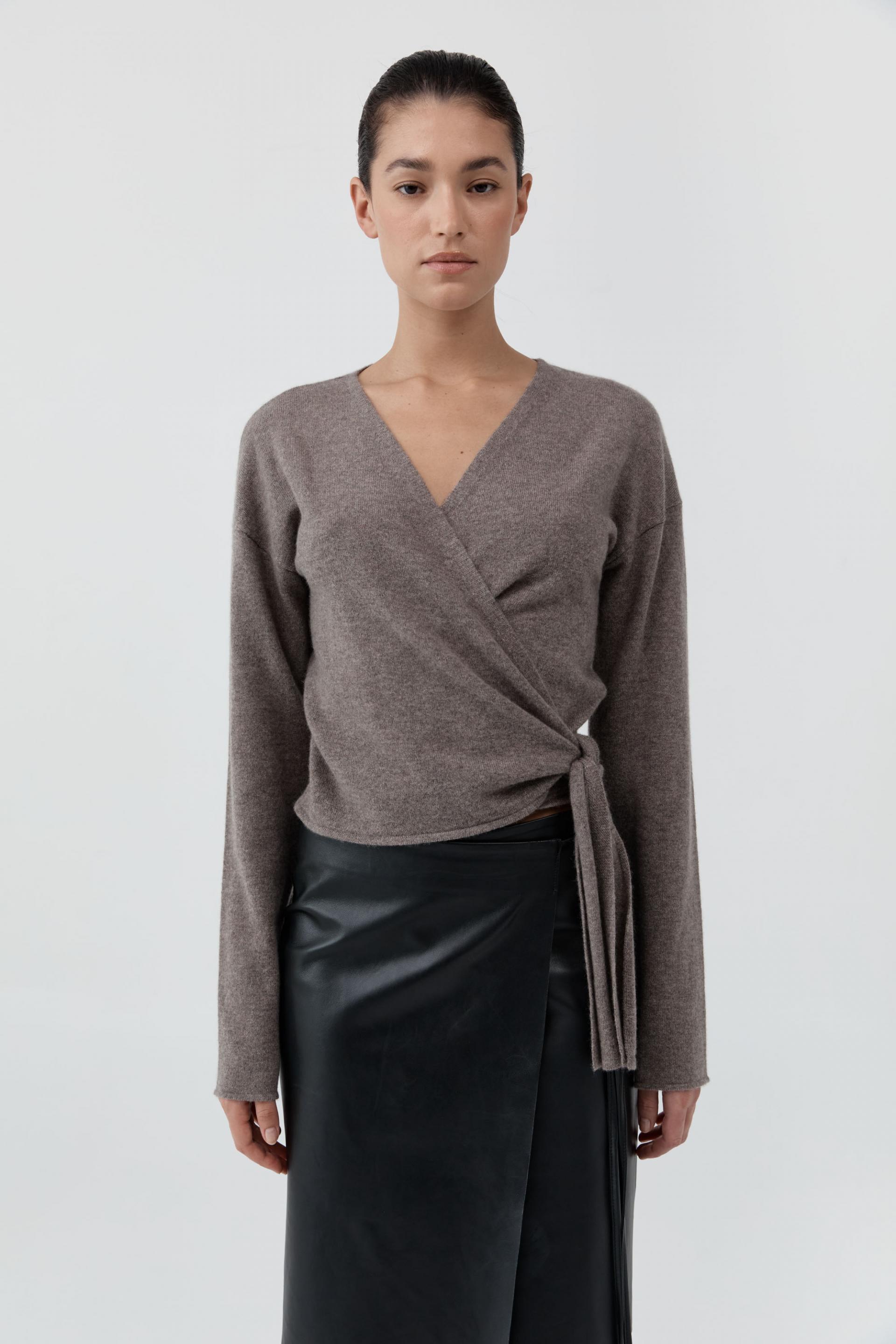 Cashmere Wrap Cardigan · Vapor