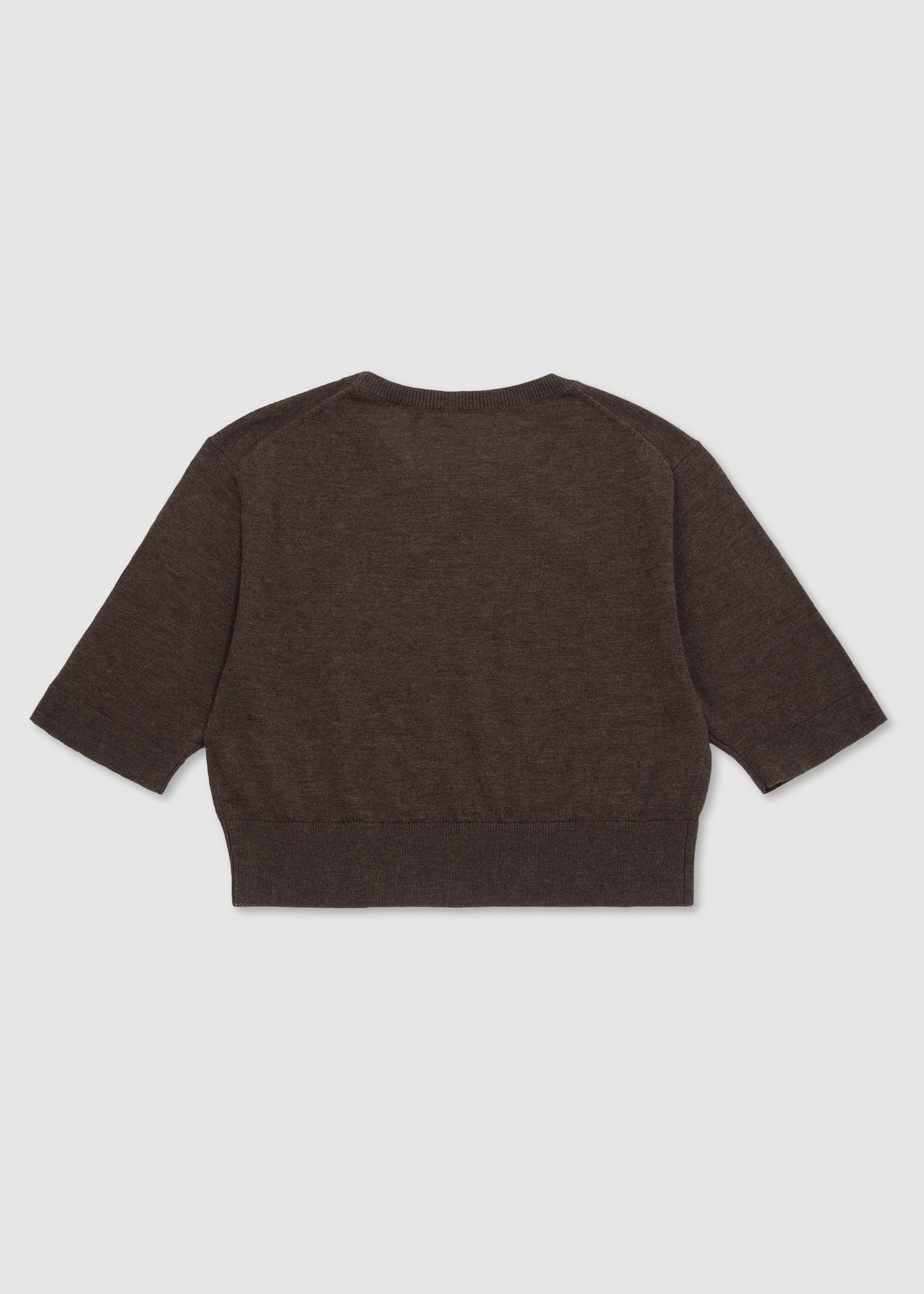 Cropped Knit Top · Brown