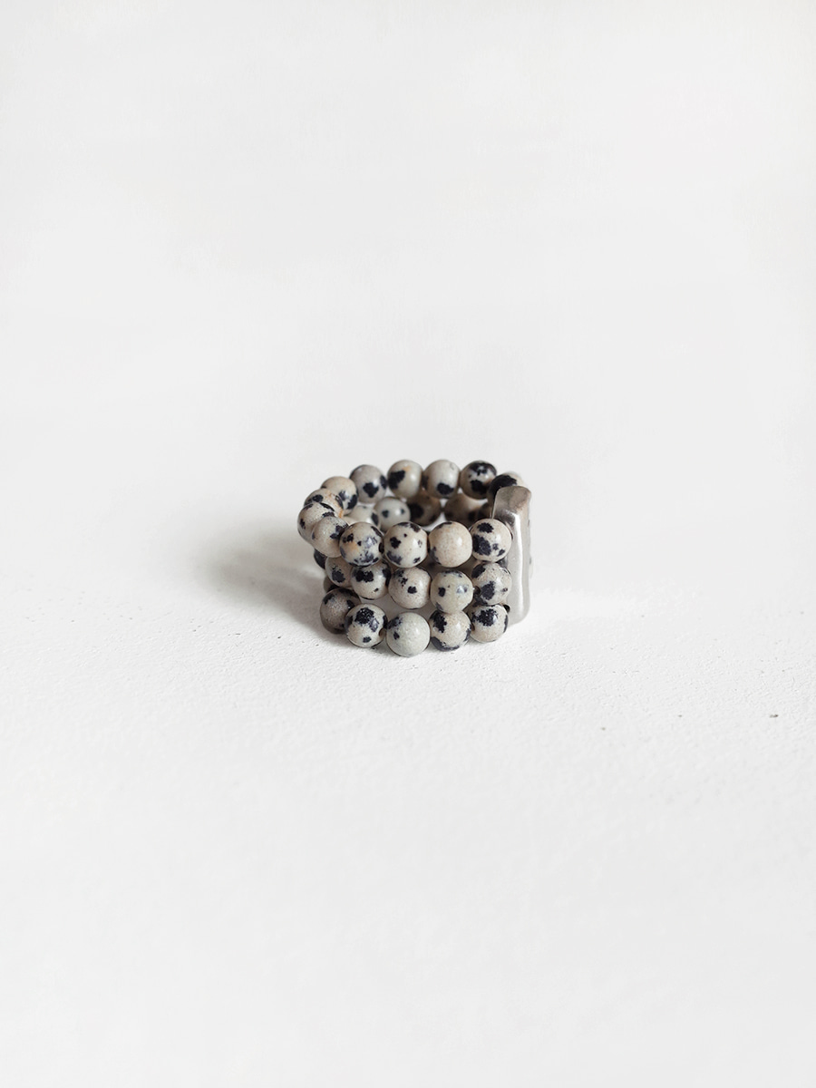 Totem Beads Ring · Dalmatian Jasper